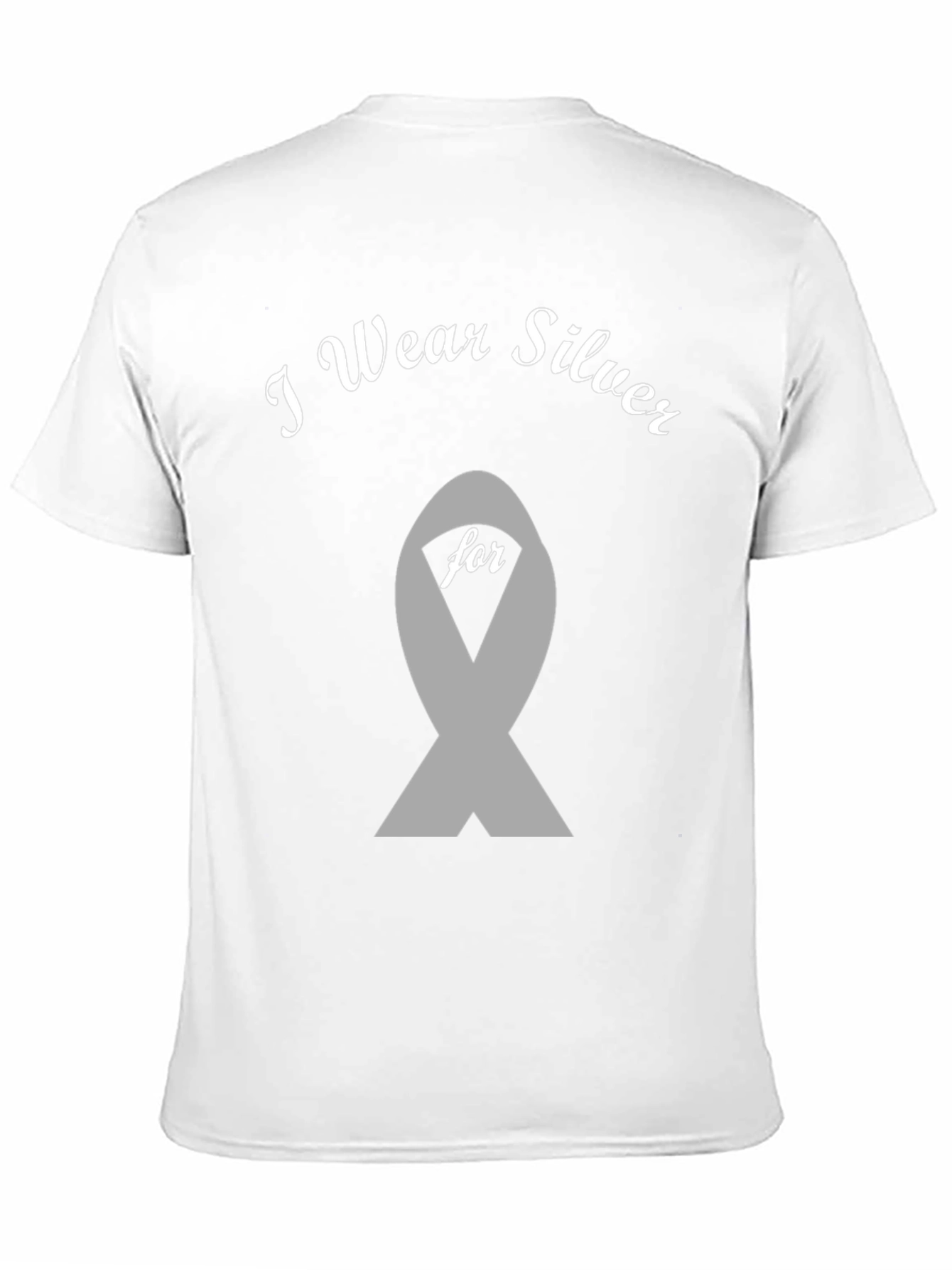 I Wear Silver T-Shirt - Brain Disease Awareness