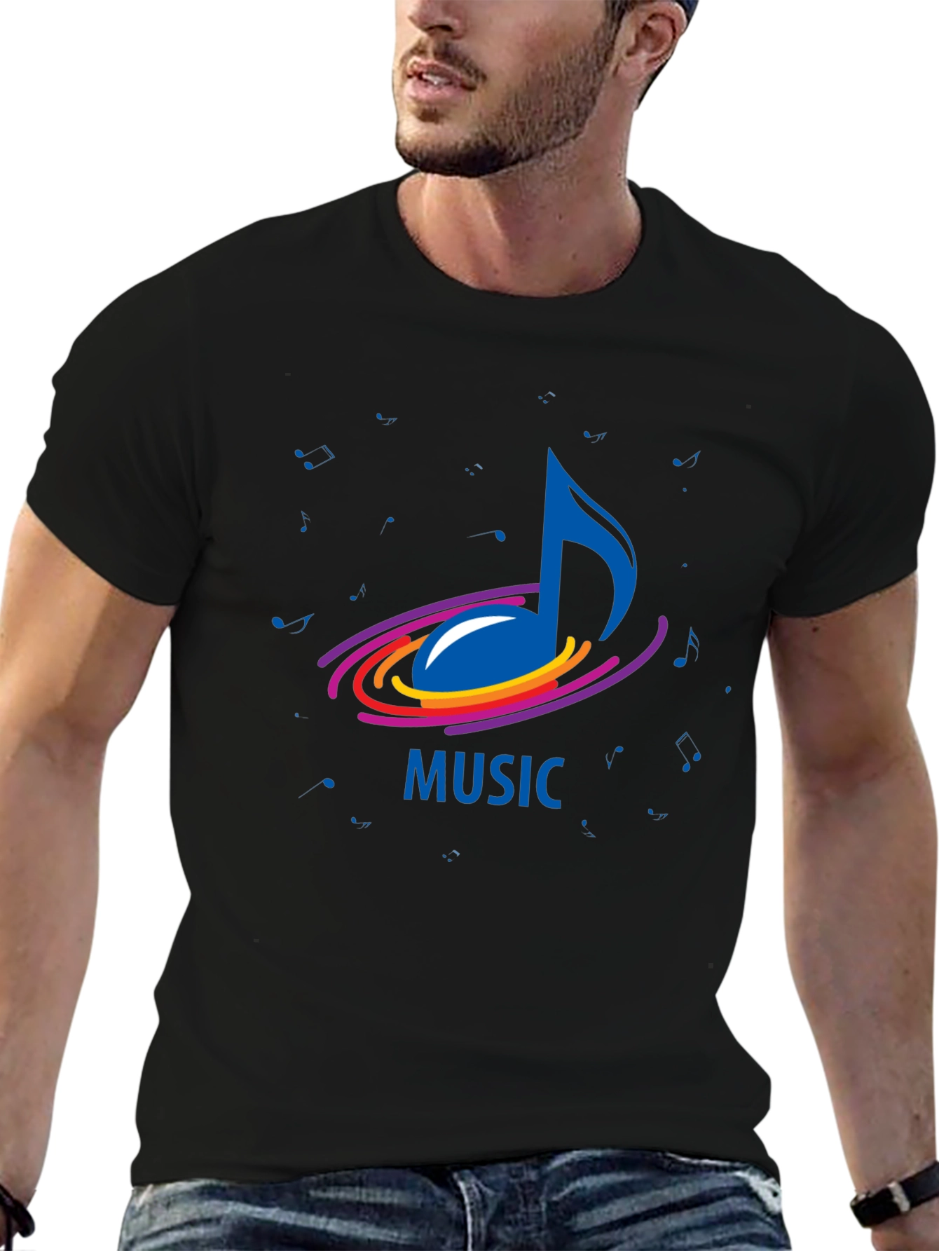 Music Note Graphic Tee - Stylish Casual Wear