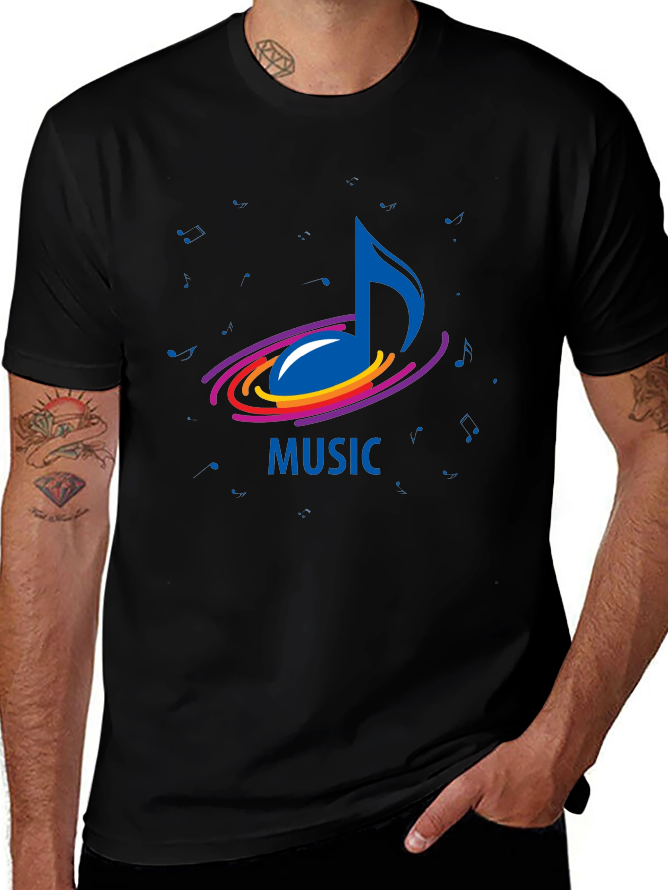 Music Note Graphic Tee - Stylish Casual Wear