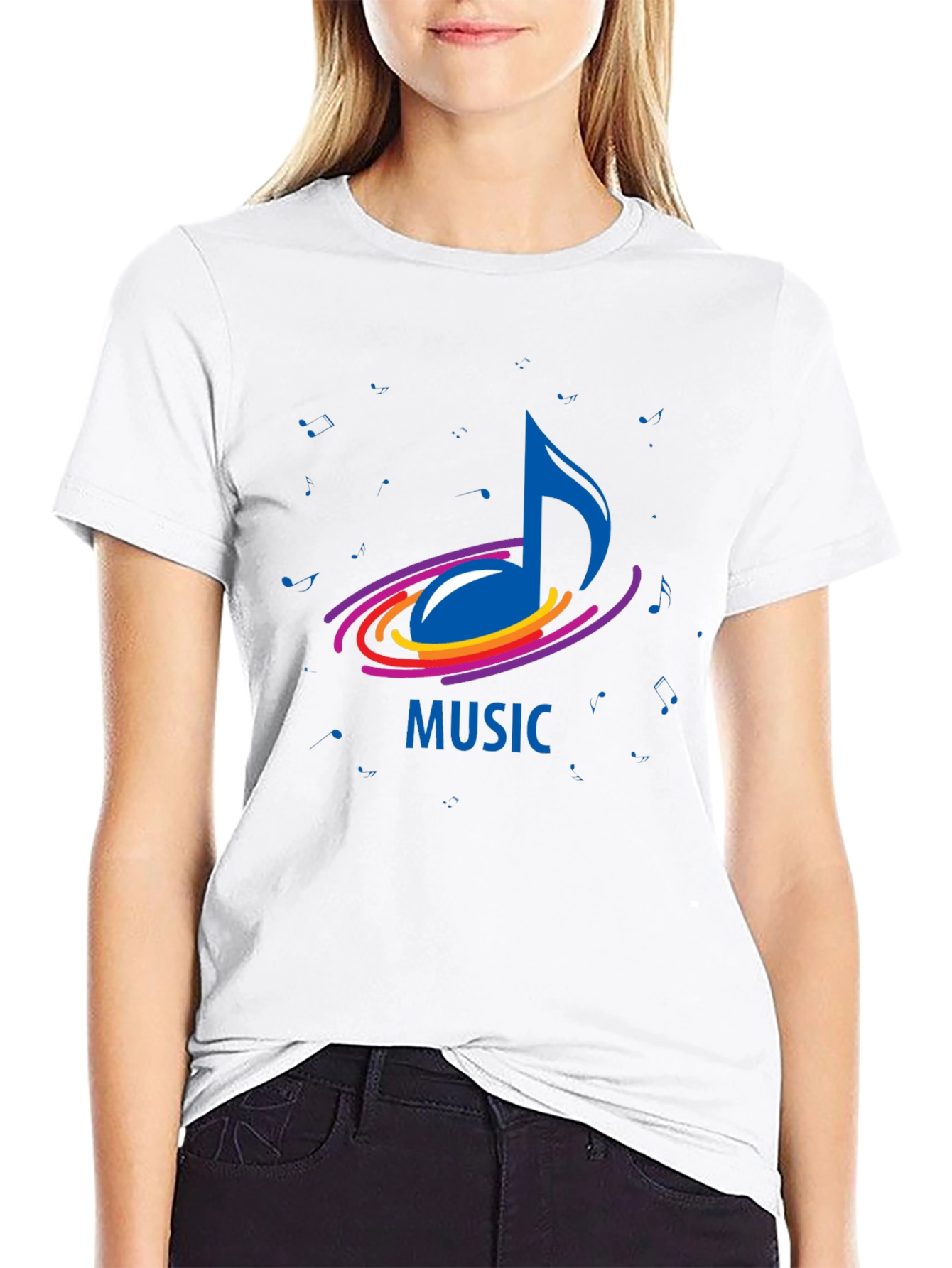 Music Note Graphic Tee - Stylish Casual Wear