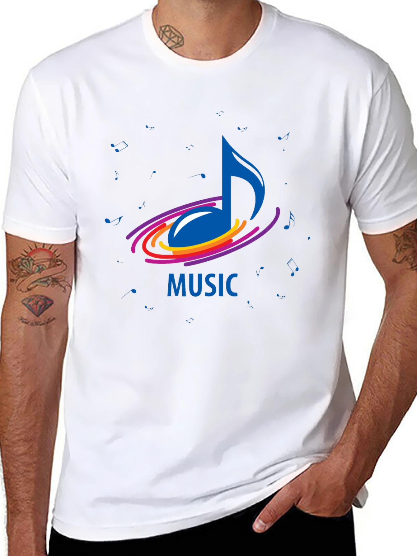Music Note Graphic Tee - Stylish Casual Wear