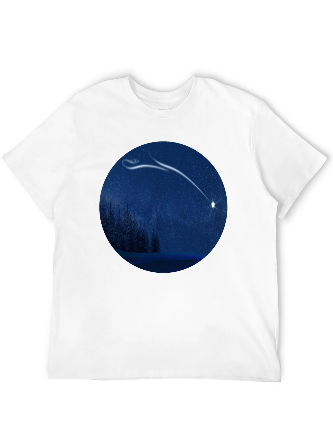 Night Sky Shooting Star Graphic Tee