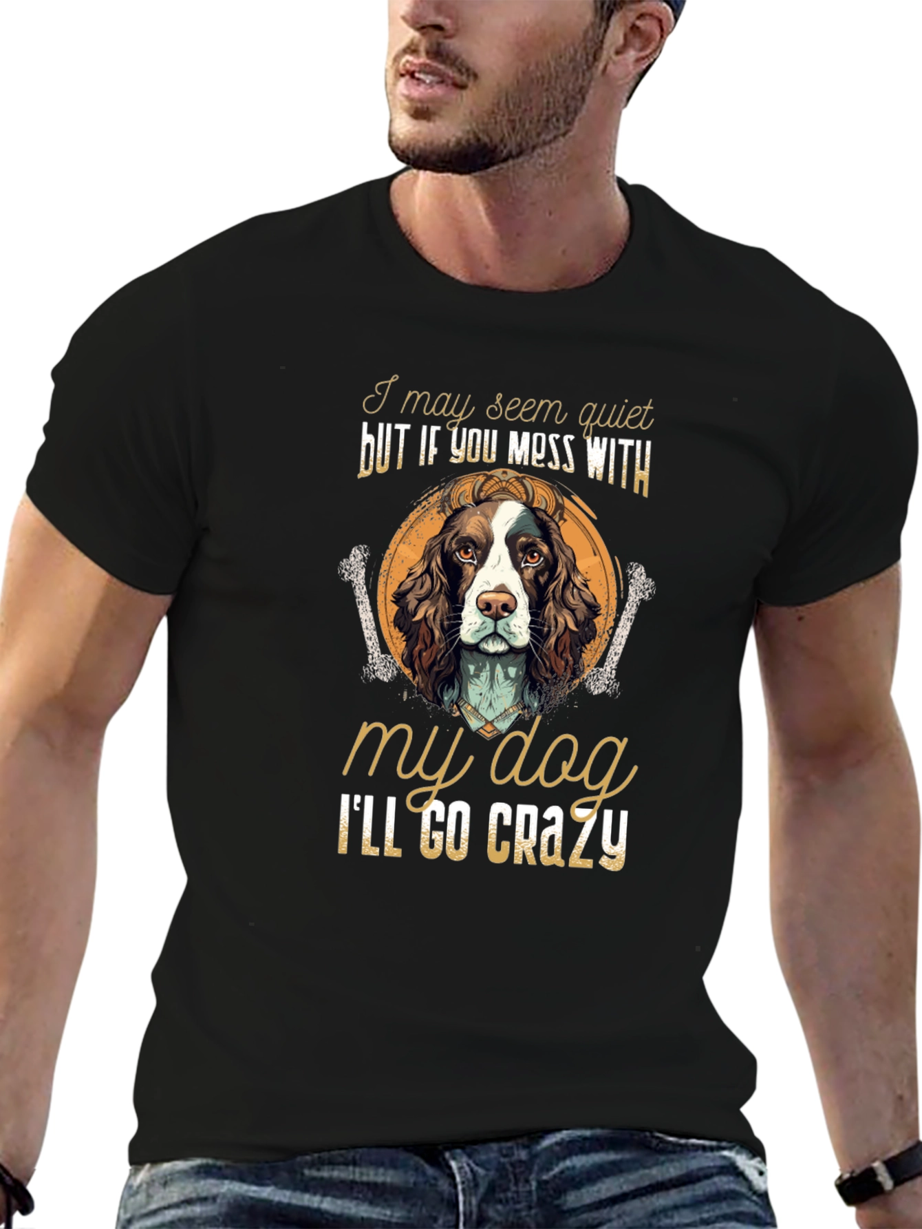 Dog Lover T-Shirt -  Ill Go Crazy Dog Tee