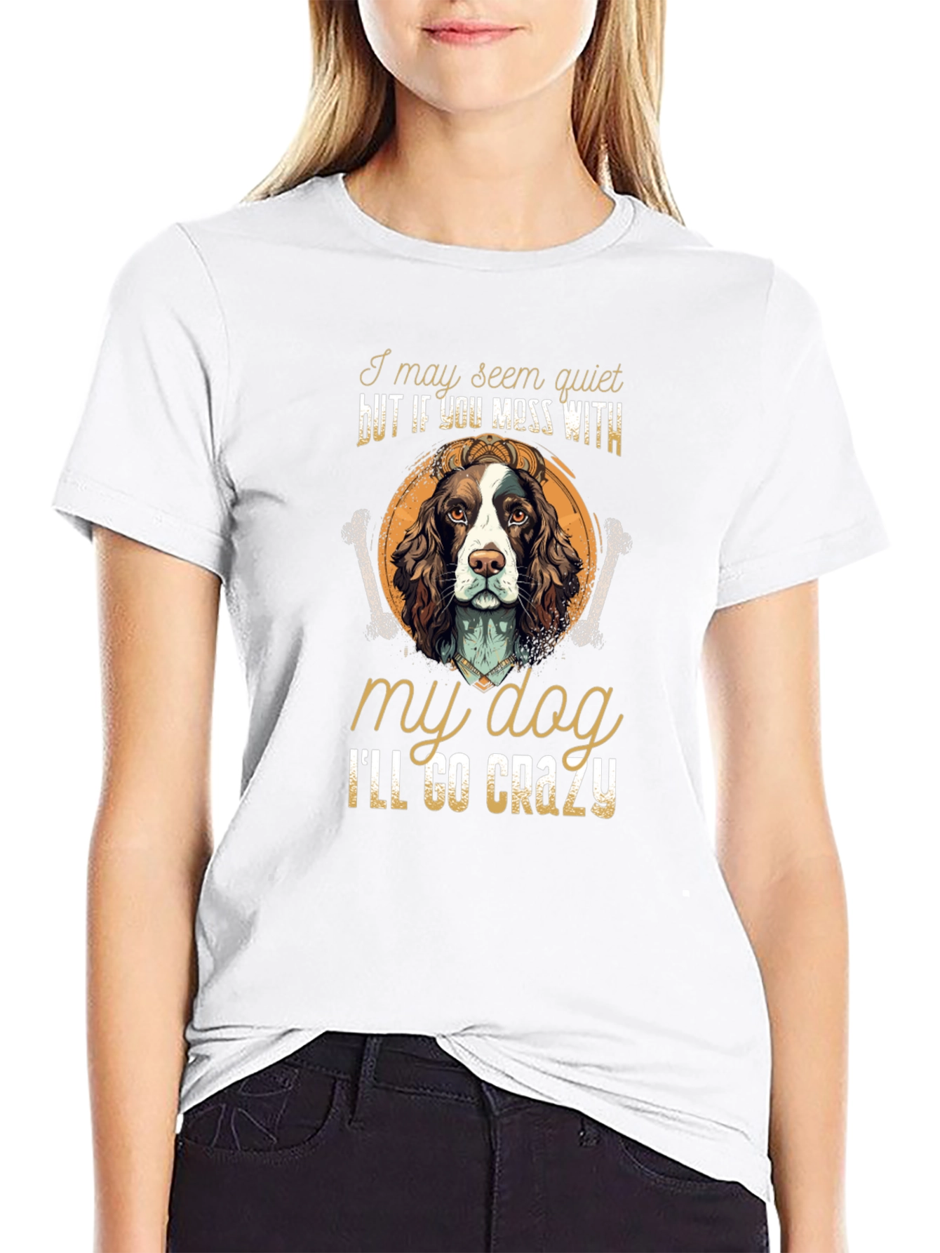 Dog Lover T-Shirt -  Ill Go Crazy Dog Tee