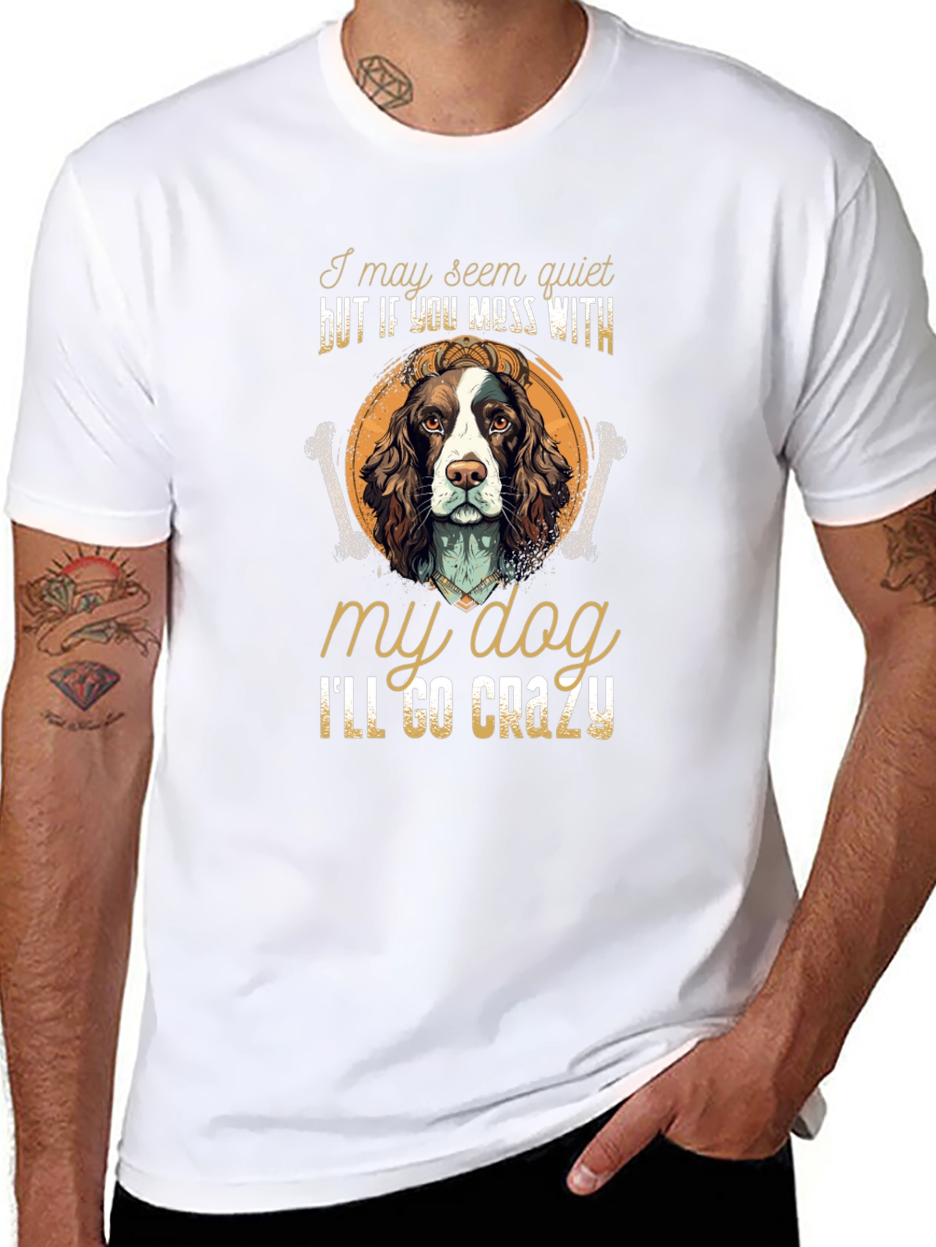 Dog Lover T-Shirt -  Ill Go Crazy Dog Tee