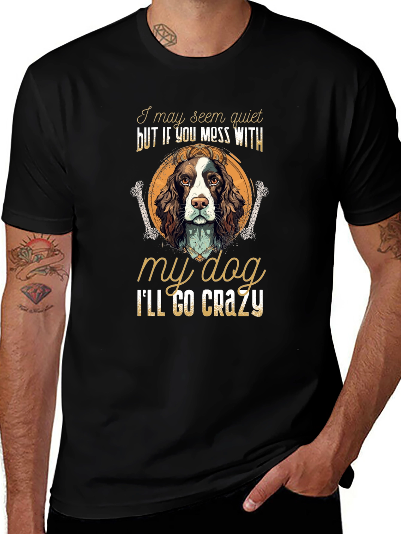 Dog Lover T-Shirt -  Ill Go Crazy Dog Tee