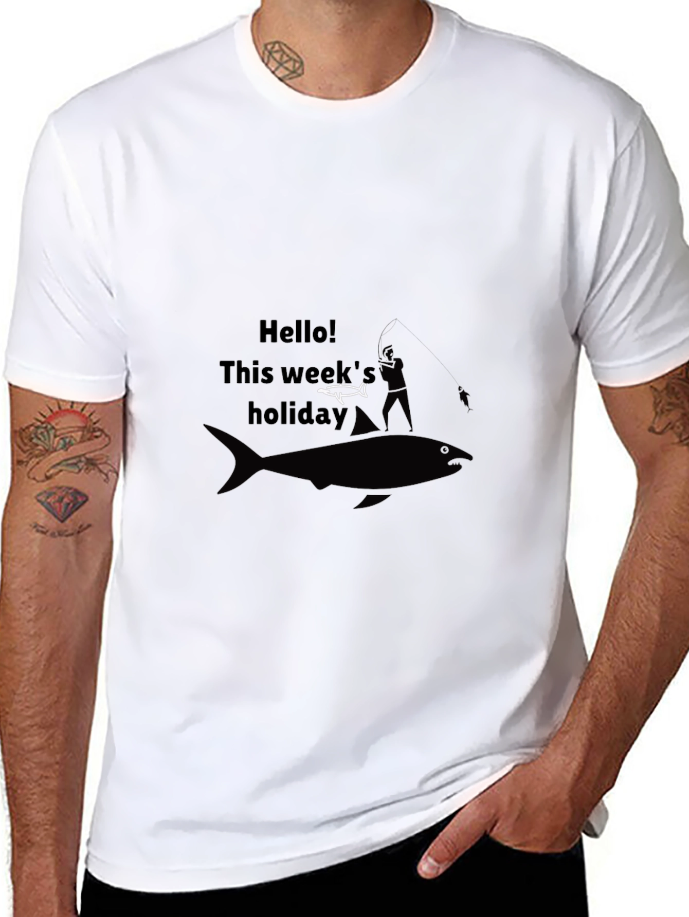 Funny Fishing T-Shirt: Hello! This Weeks Holiday