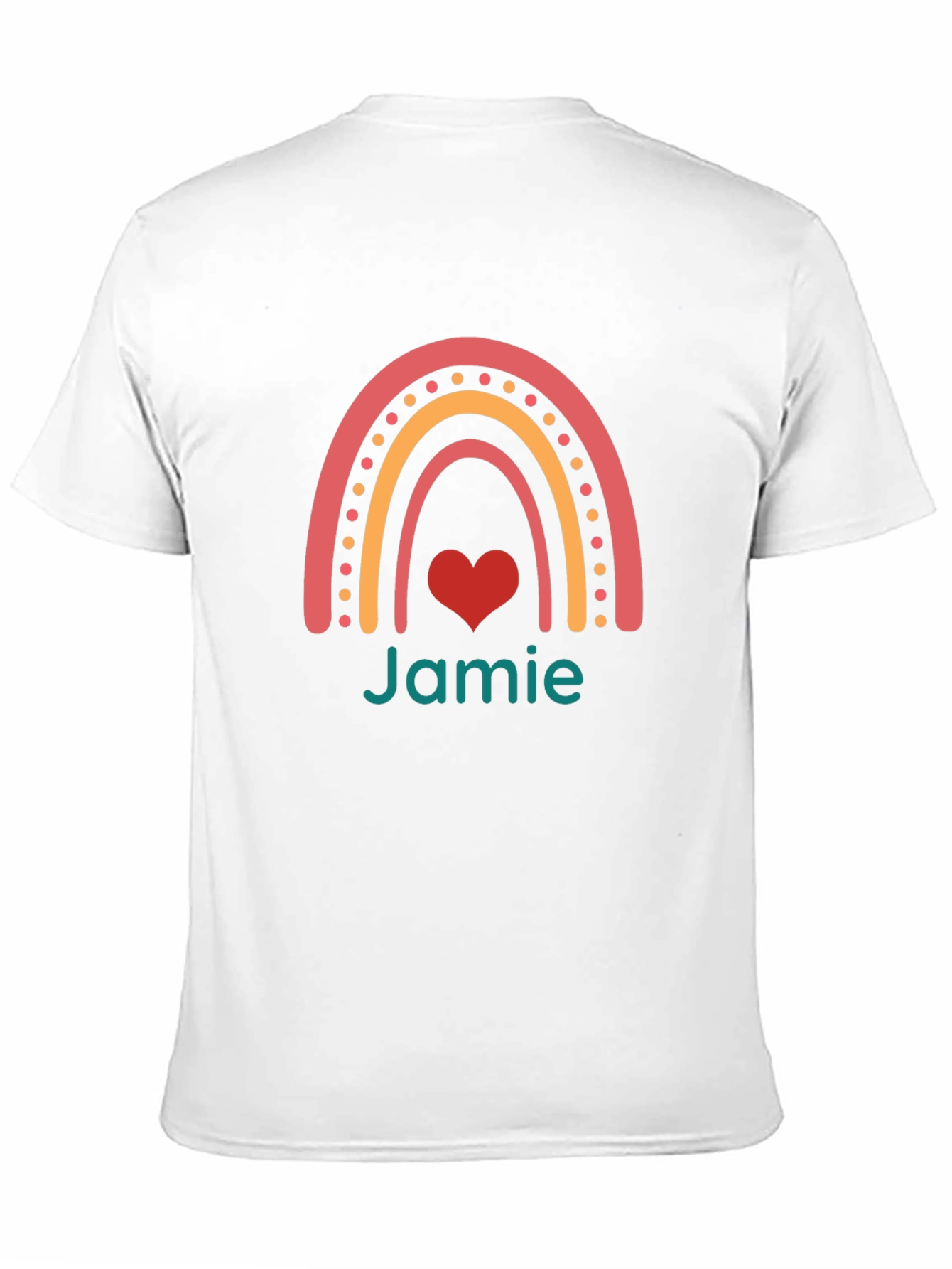 Heart Rainbow Personalized T-Shirt - Jamie