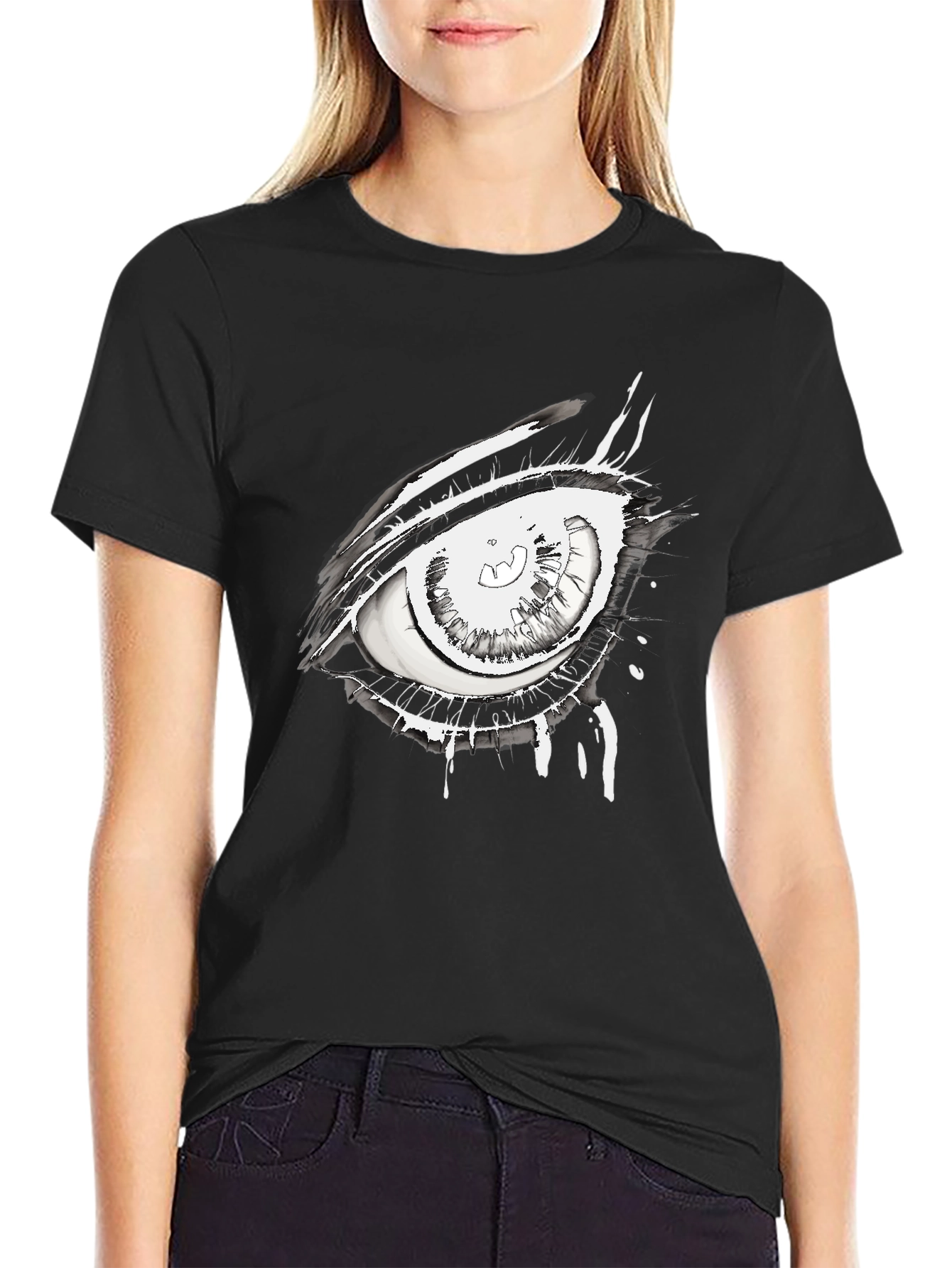 Eye Graphic Black Tee - Unique Streetwear Style