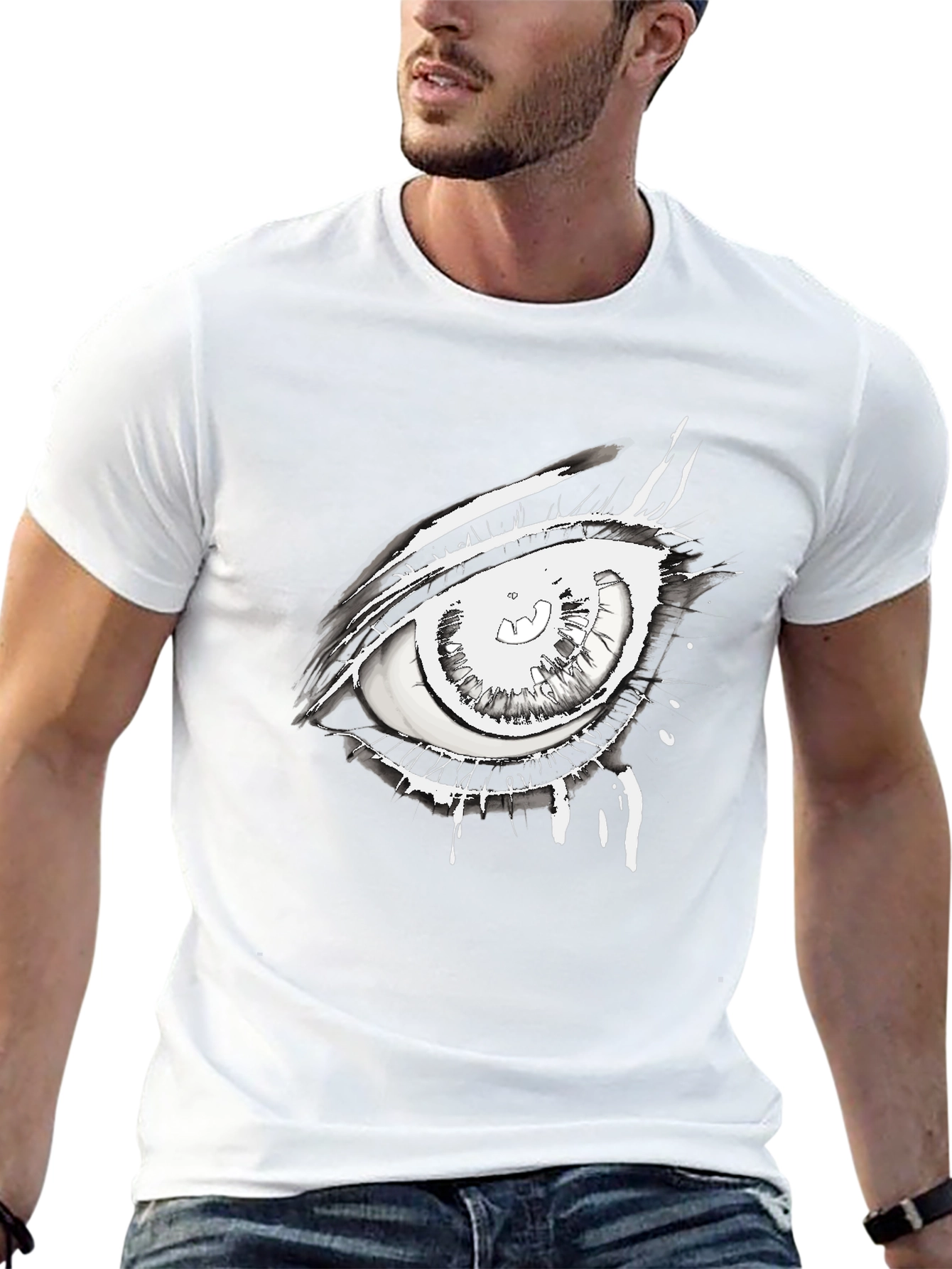 Eye Graphic Black Tee - Unique Streetwear Style