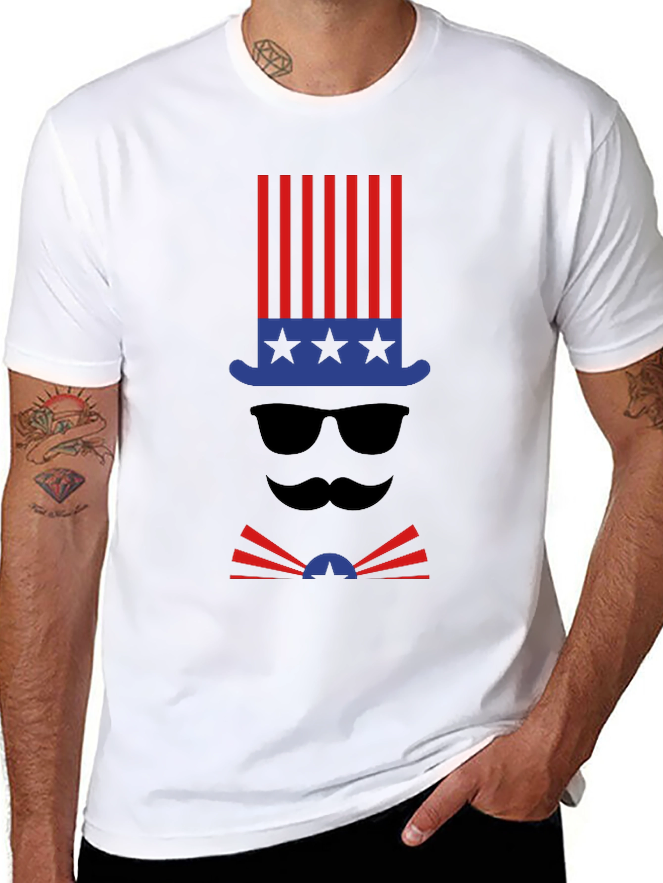 Patriotic Gentleman T-Shirt - USA Holiday Style