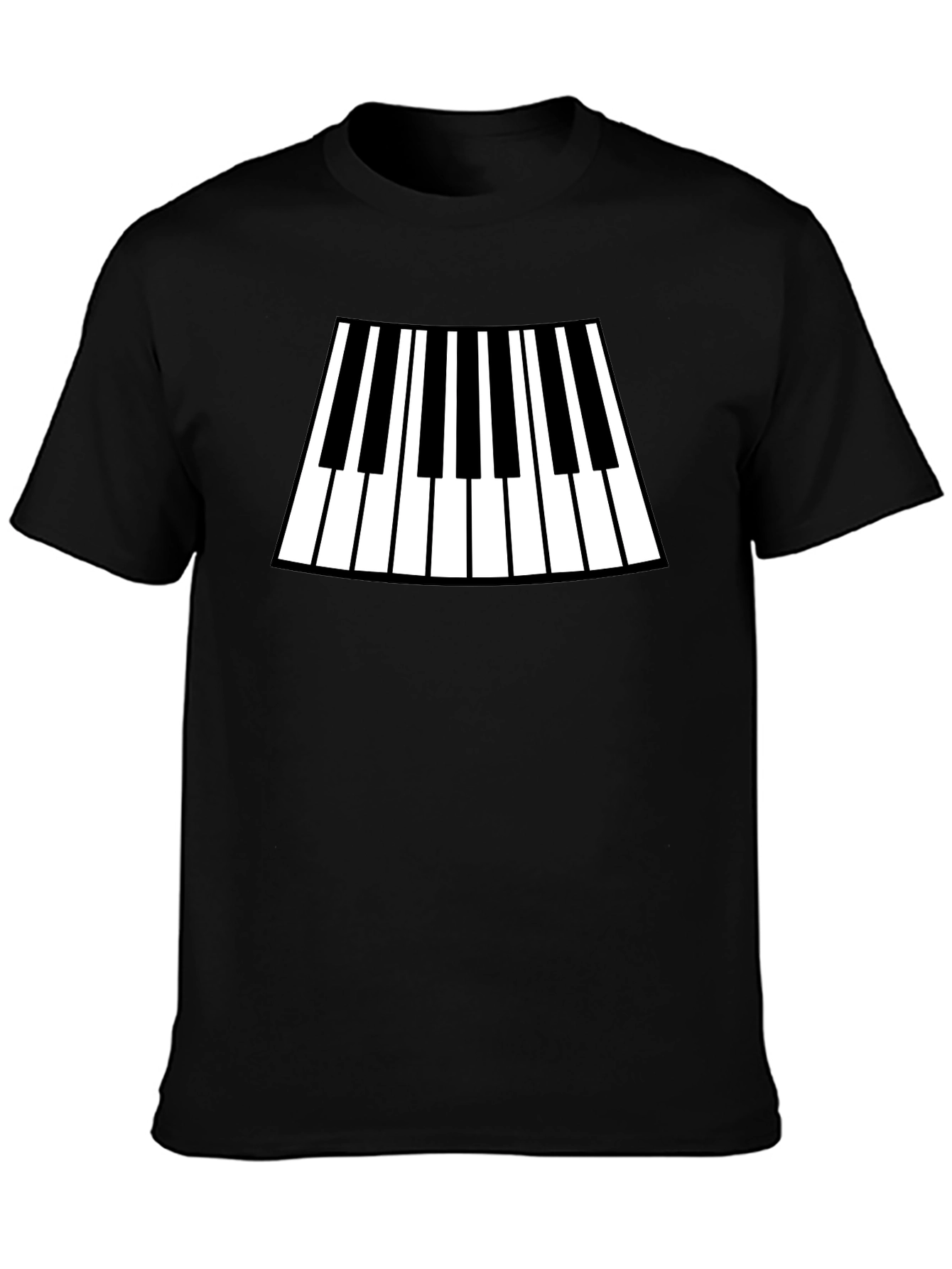 Piano Keys Graphic Black T-Shirt