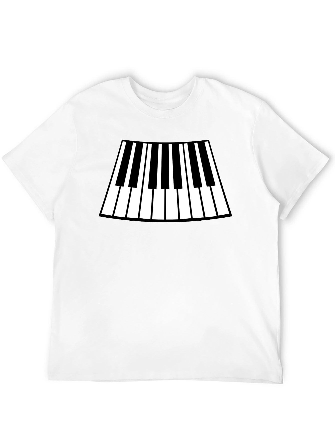 Piano Keys Graphic Black T-Shirt