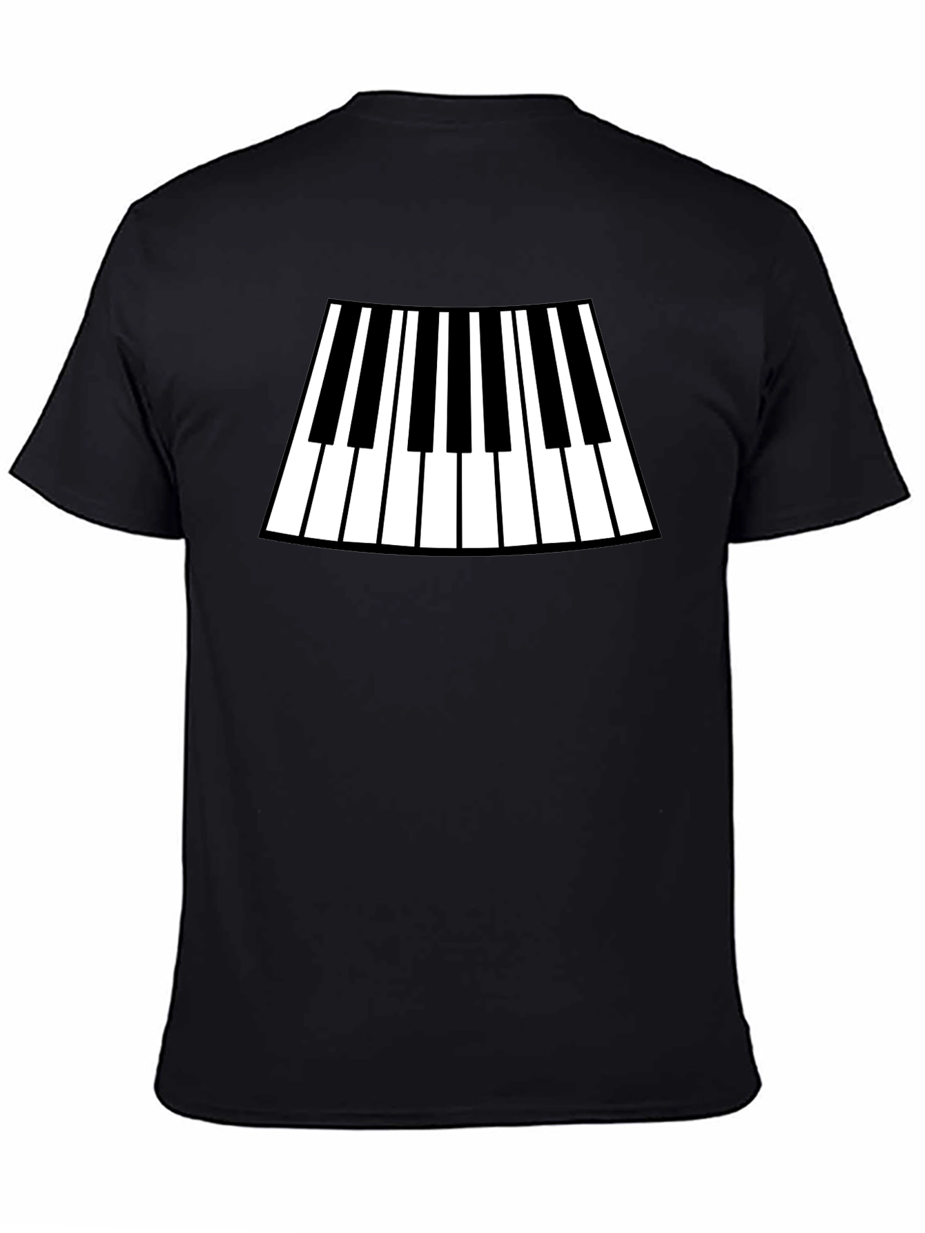 Piano Keys Graphic Black T-Shirt