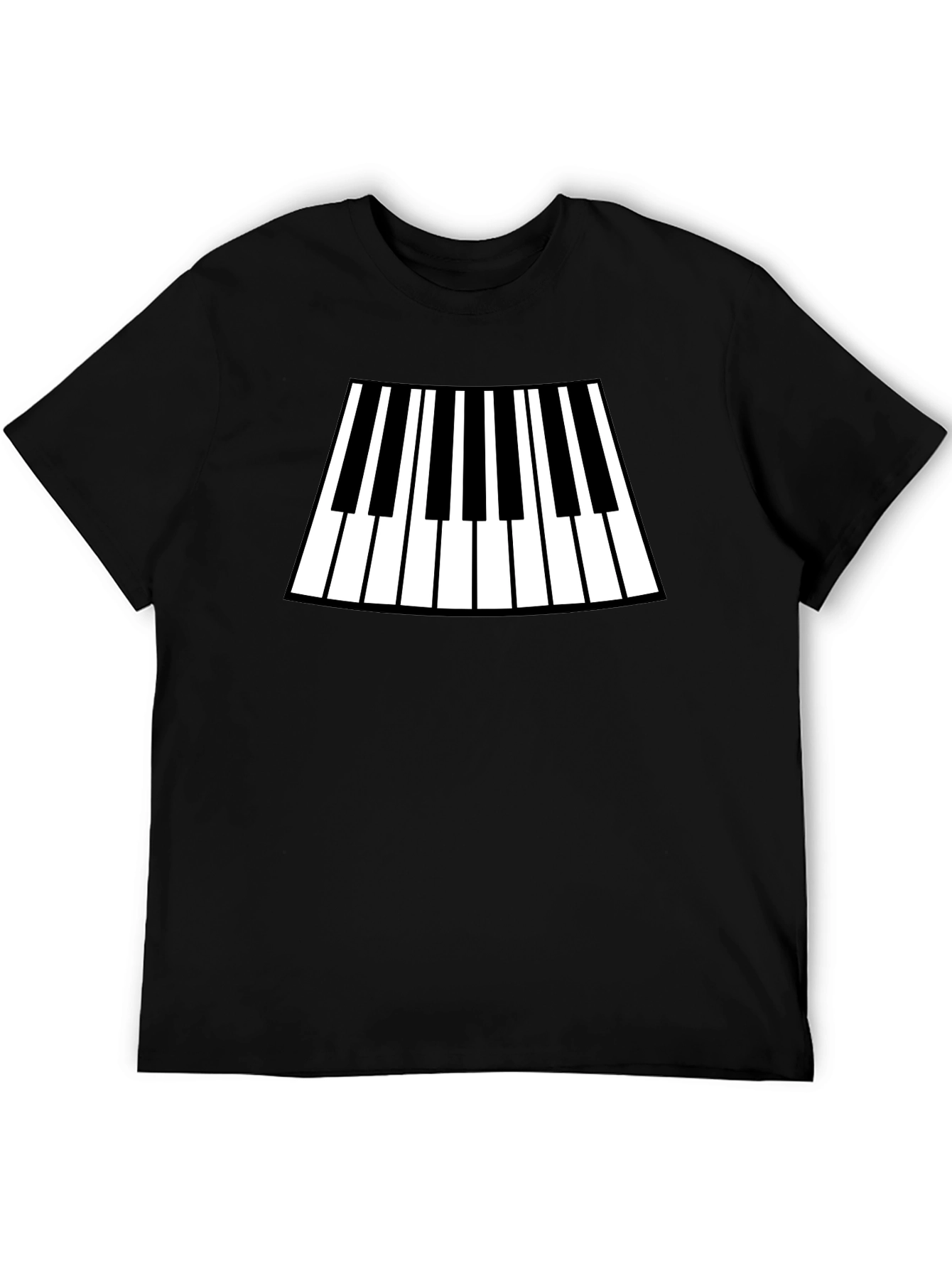 Piano Keys Graphic Black T-Shirt