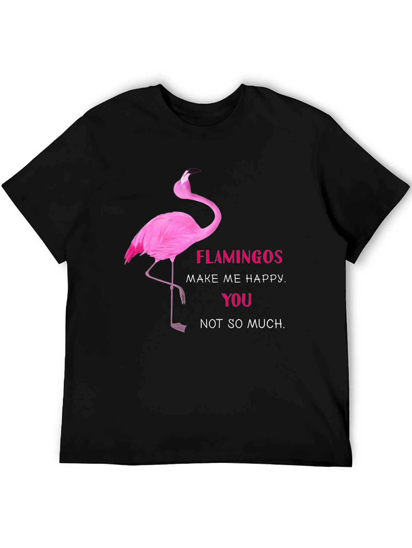 Flamingo Graphic Tee - Make Me Happy Funny T-Shirt