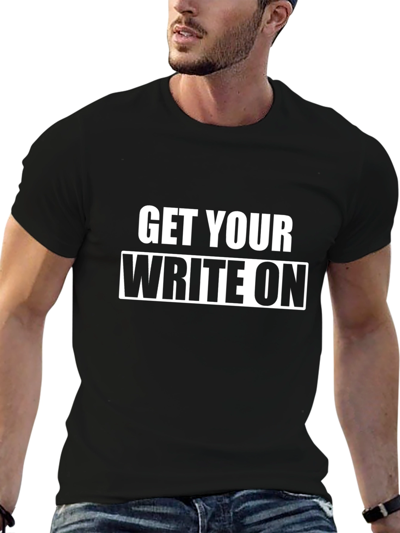 Get Your Write On T-Shirt - Black