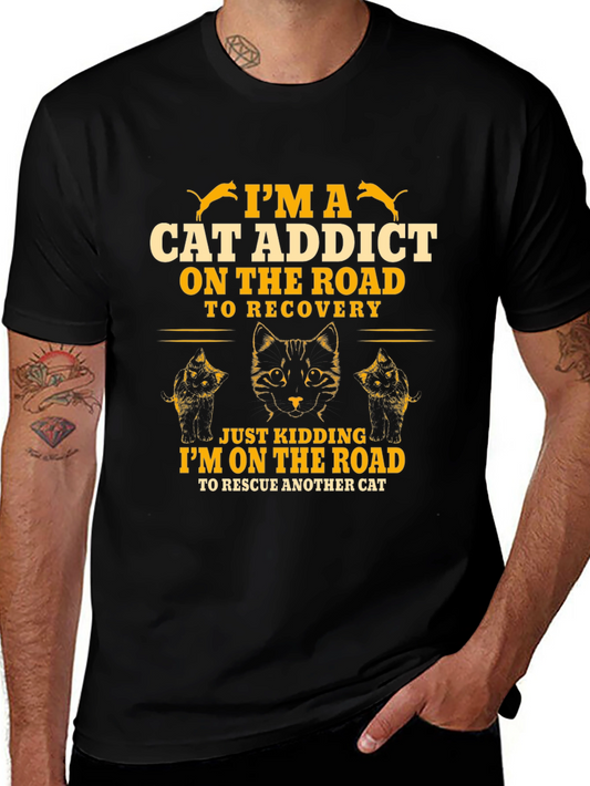 Cat Addict T-Shirt - On The Road to Rescue