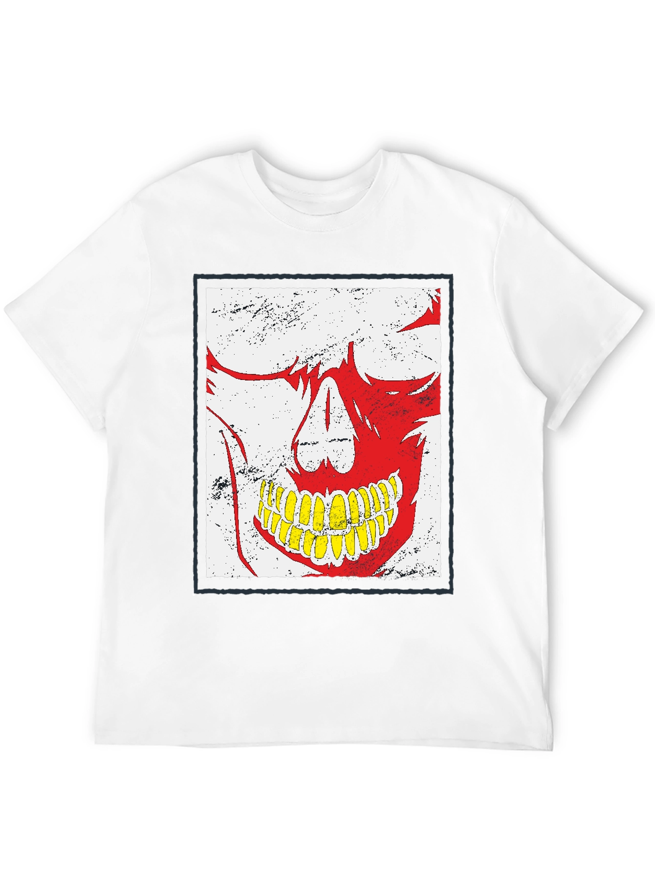 Red Skull Graphic Print Black T-Shirt