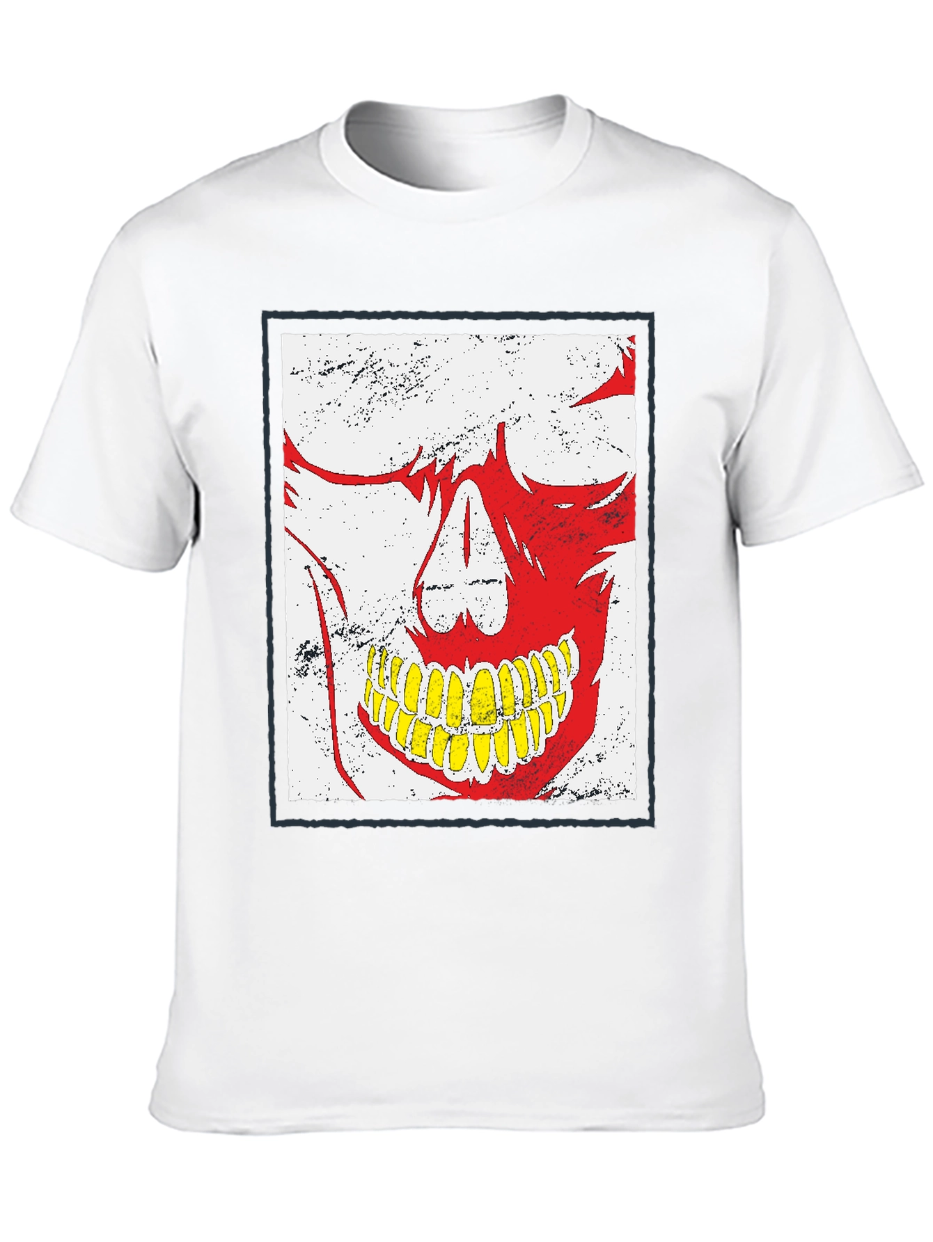 Red Skull Graphic Print Black T-Shirt