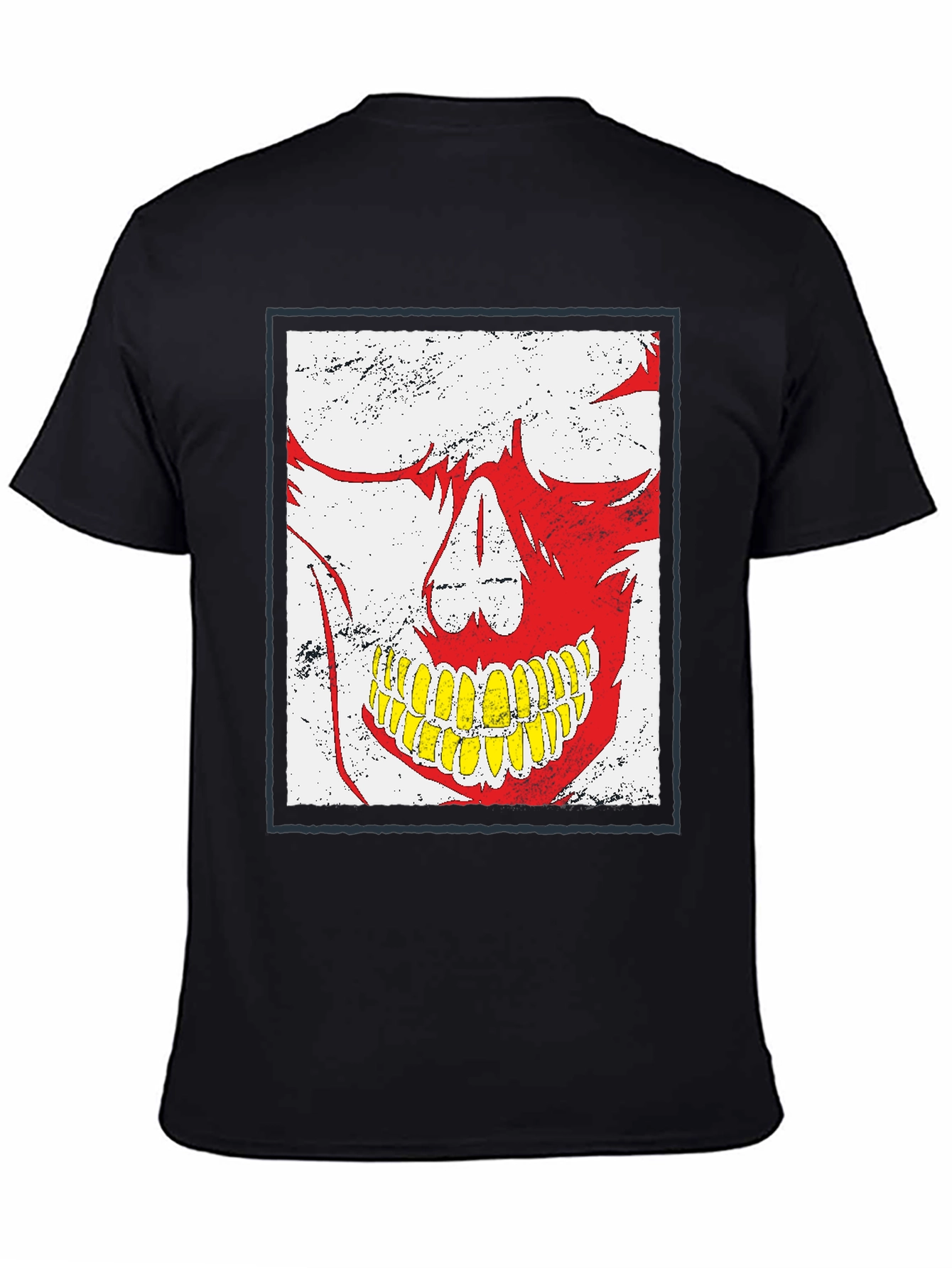 Red Skull Graphic Print Black T-Shirt