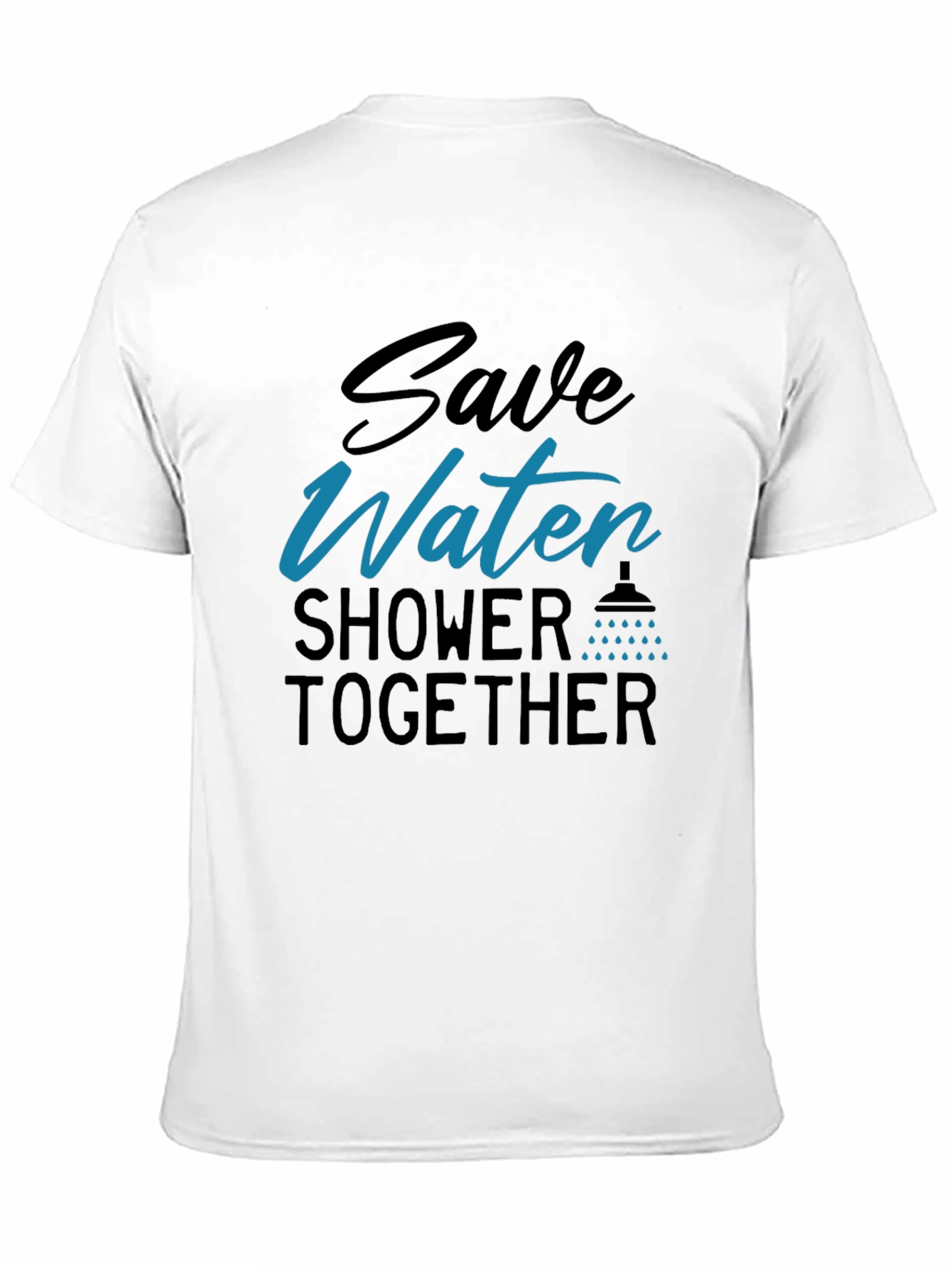 Save Water Shower Together Black T-Shirt