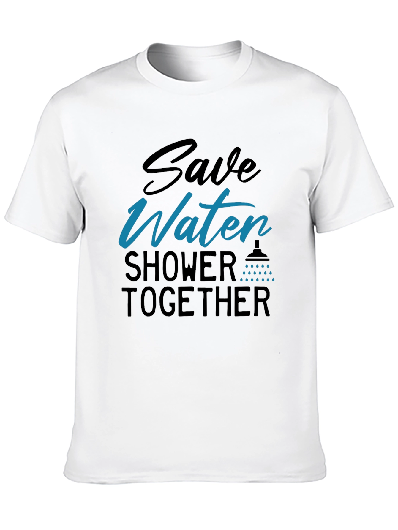 Save Water Shower Together Black T-Shirt