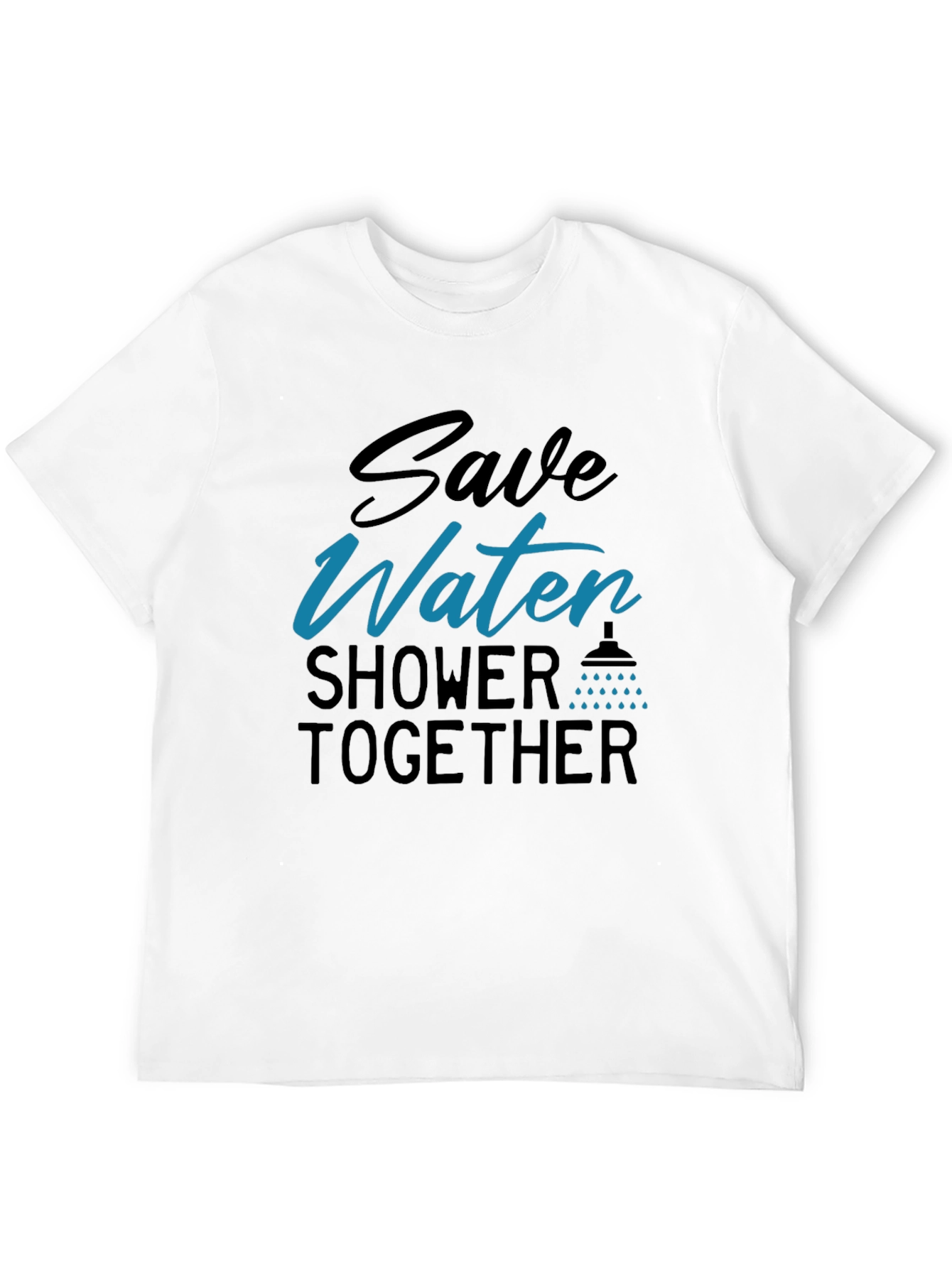 Save Water Shower Together Black T-Shirt