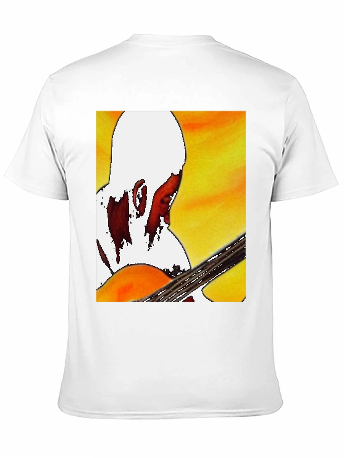 Guitar Player Graphic T-Shirt - Classic Crew Neck