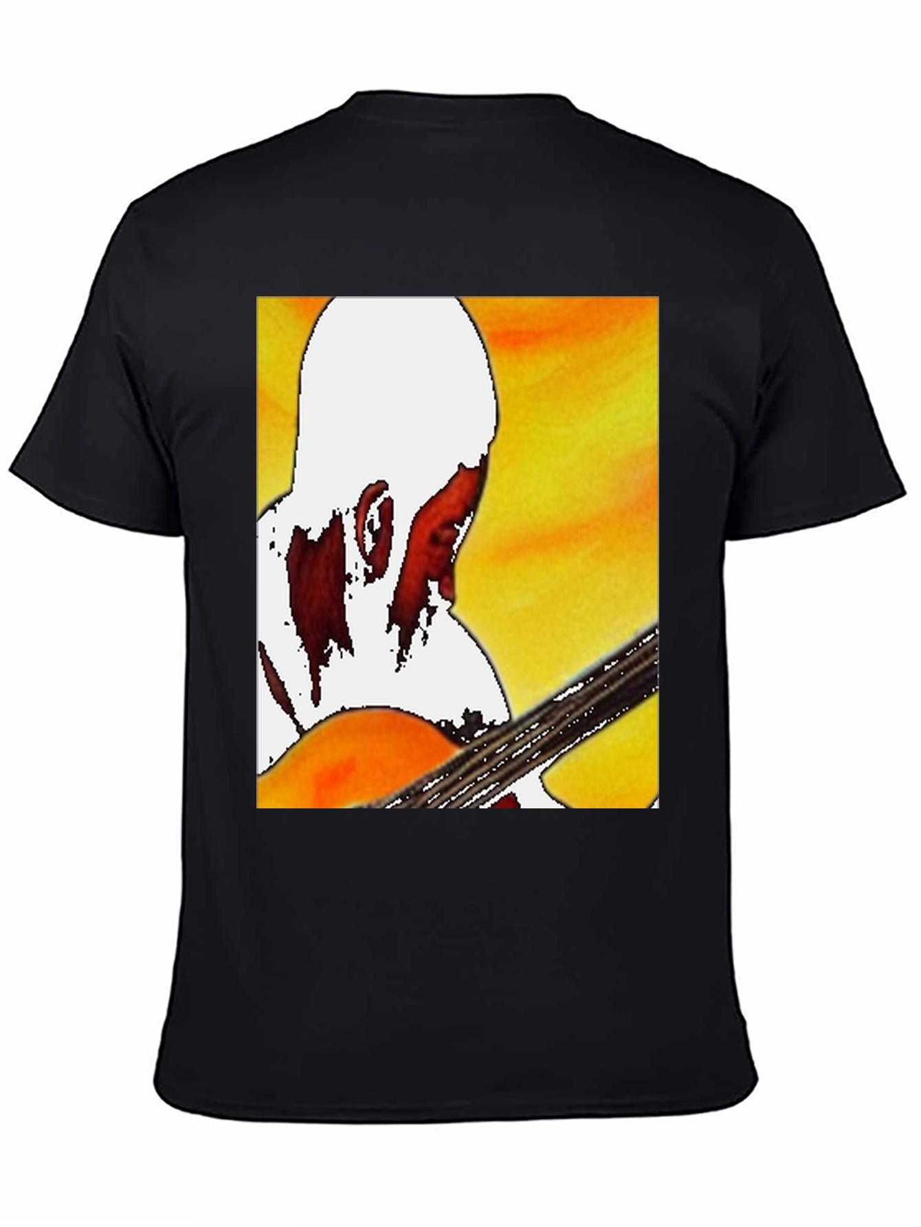 Guitar Player Graphic T-Shirt - Classic Crew Neck
