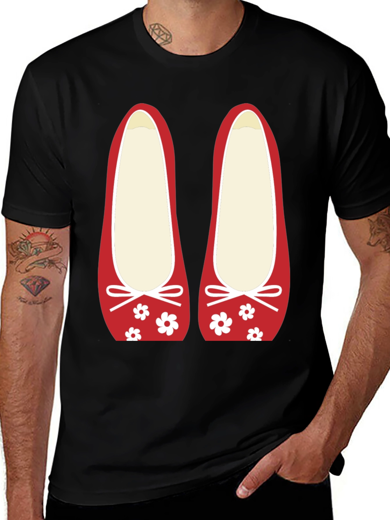 Ballet Flat Graphic Tee - Cute Casual Top