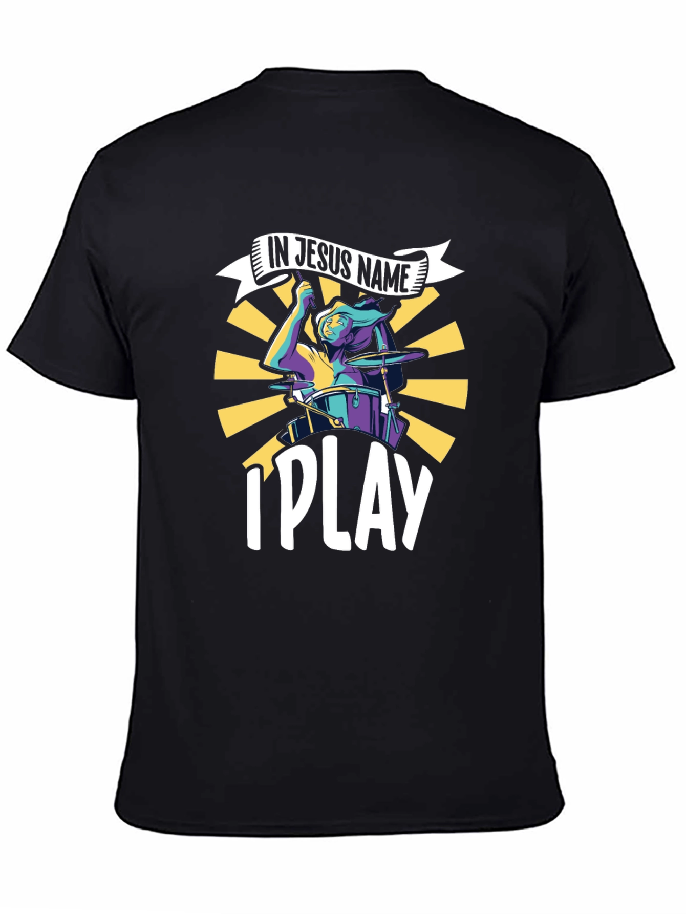 In Jesus Name I Play Drummer T-Shirt