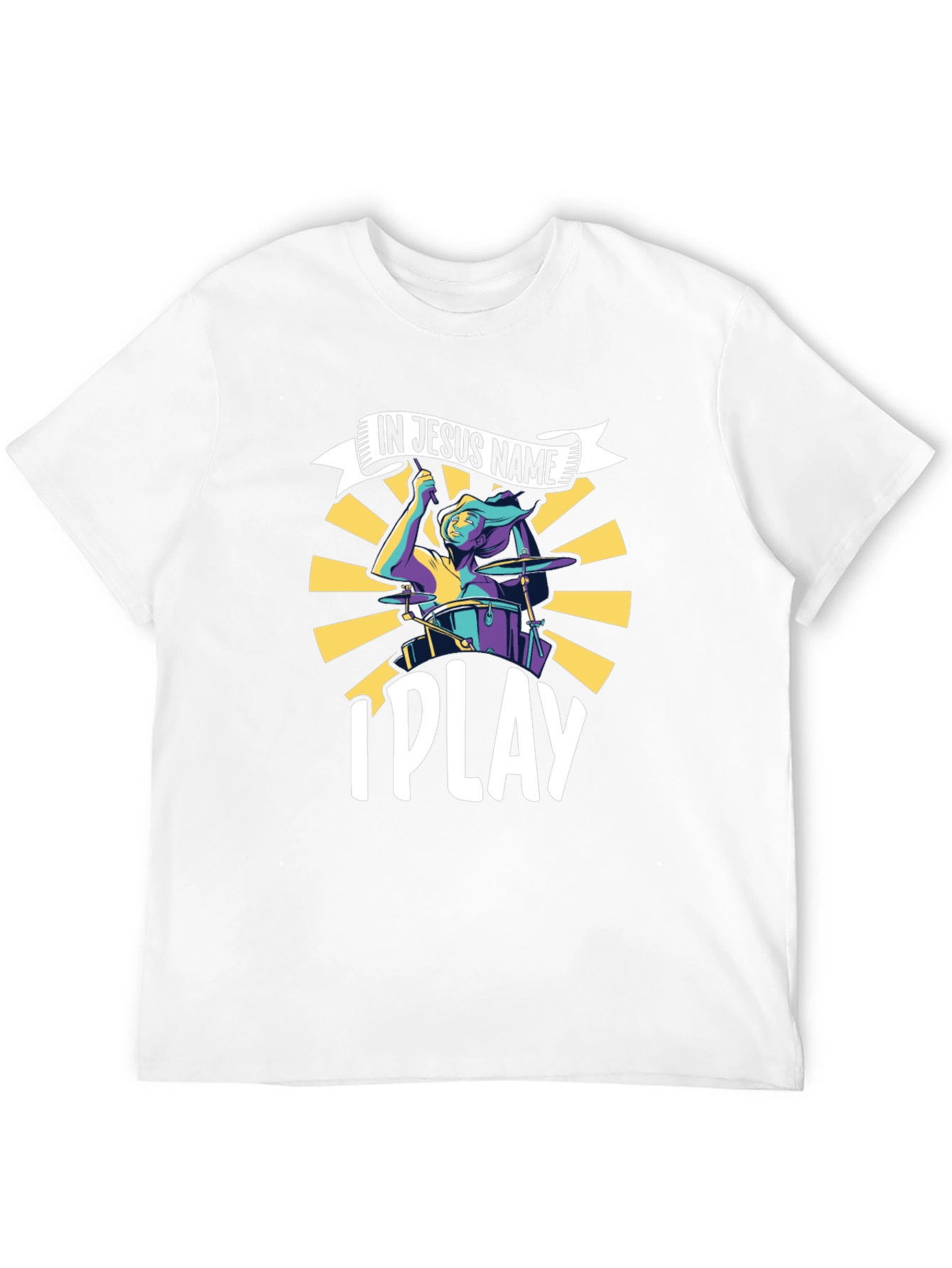 In Jesus Name I Play Drummer T-Shirt