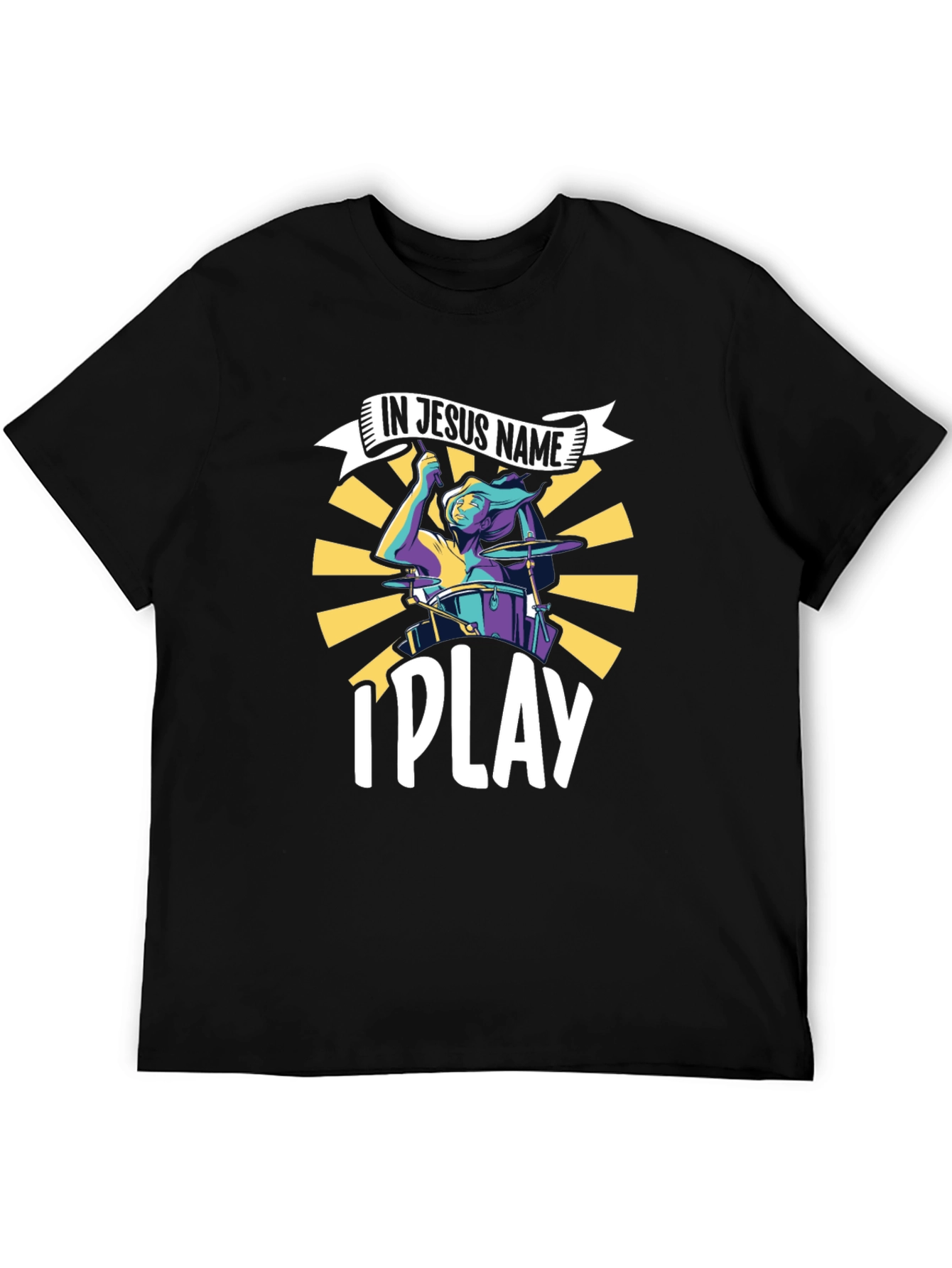 In Jesus Name I Play Drummer T-Shirt