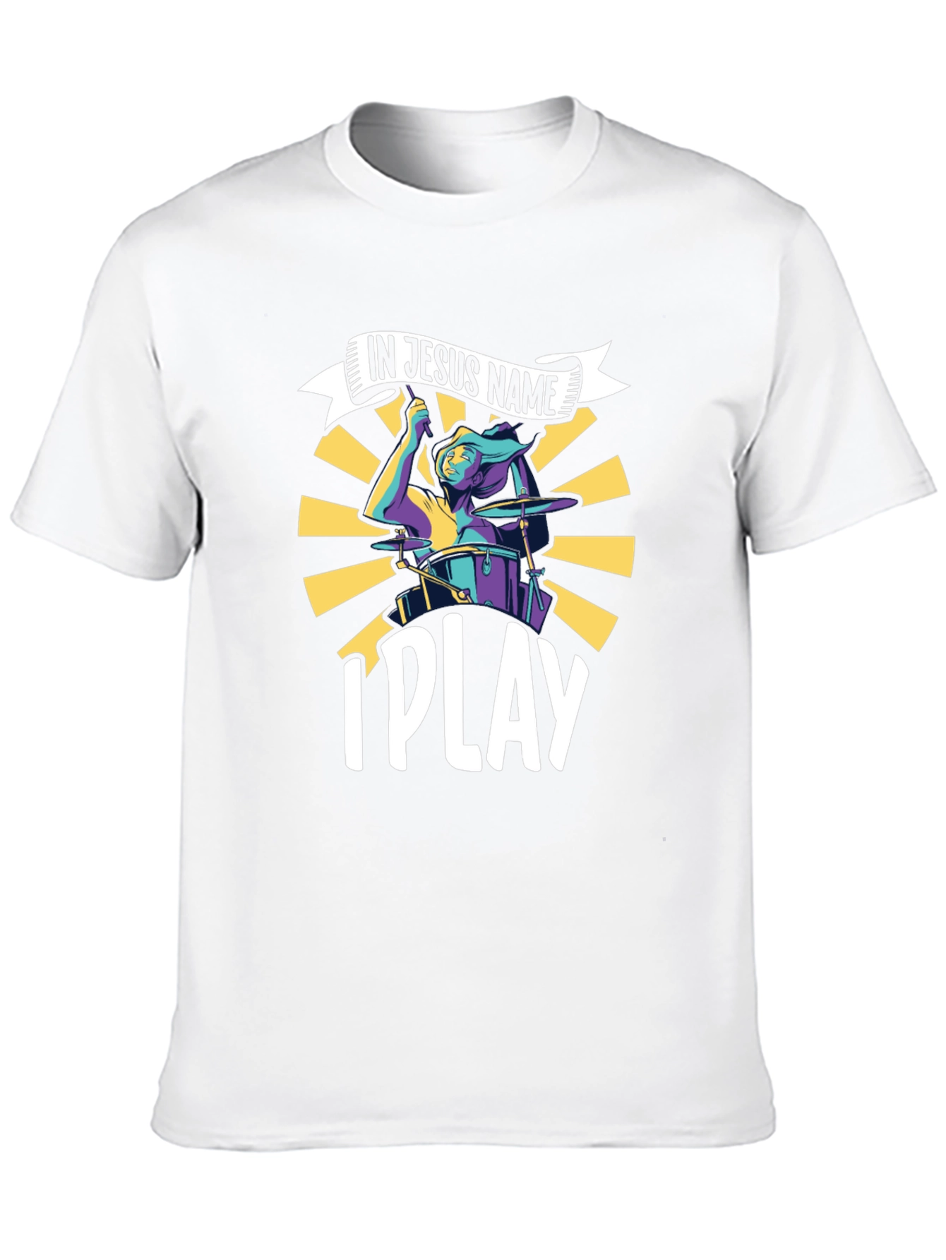 In Jesus Name I Play Drummer T-Shirt