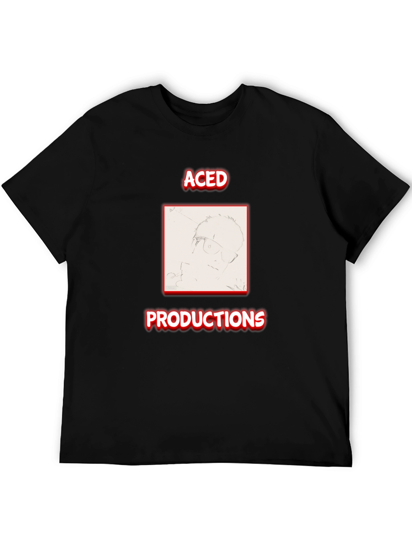 Aced Productions Black Graphic Tee