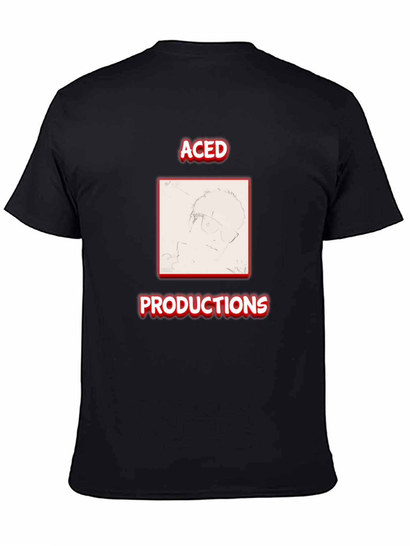 Aced Productions Black Graphic Tee