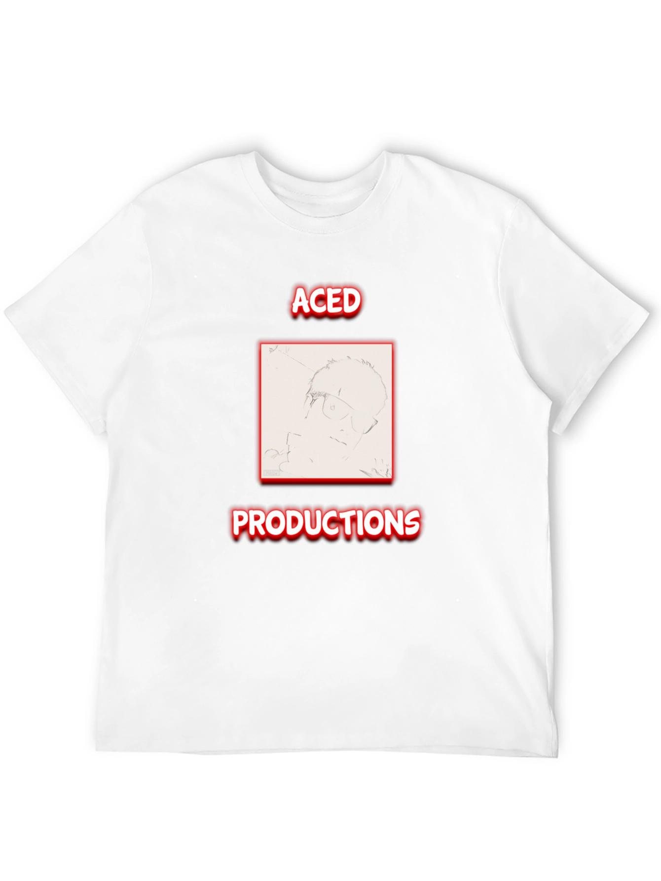 Aced Productions Black Graphic Tee