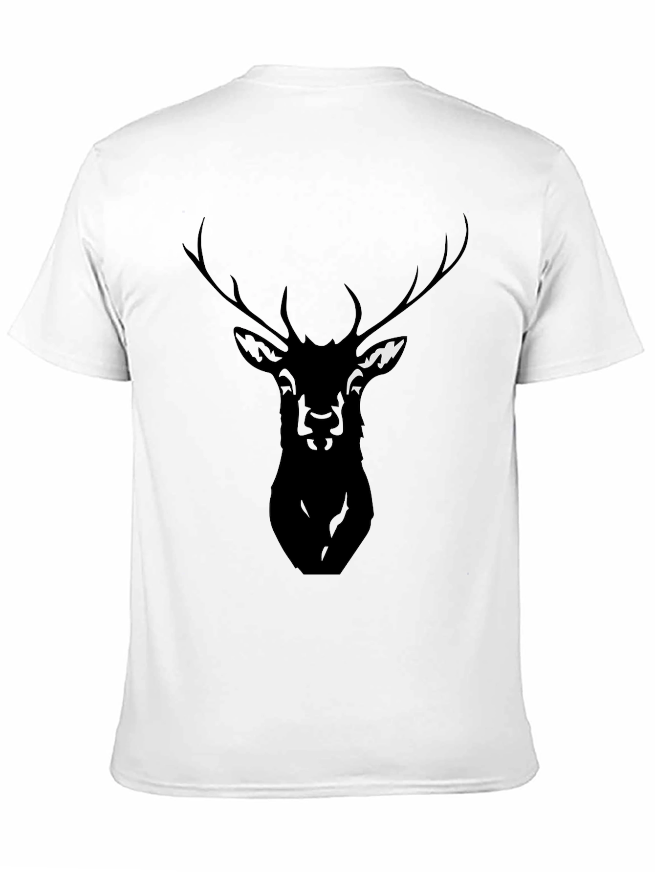 Mens Black Deer Graphic Tee - Casual Style