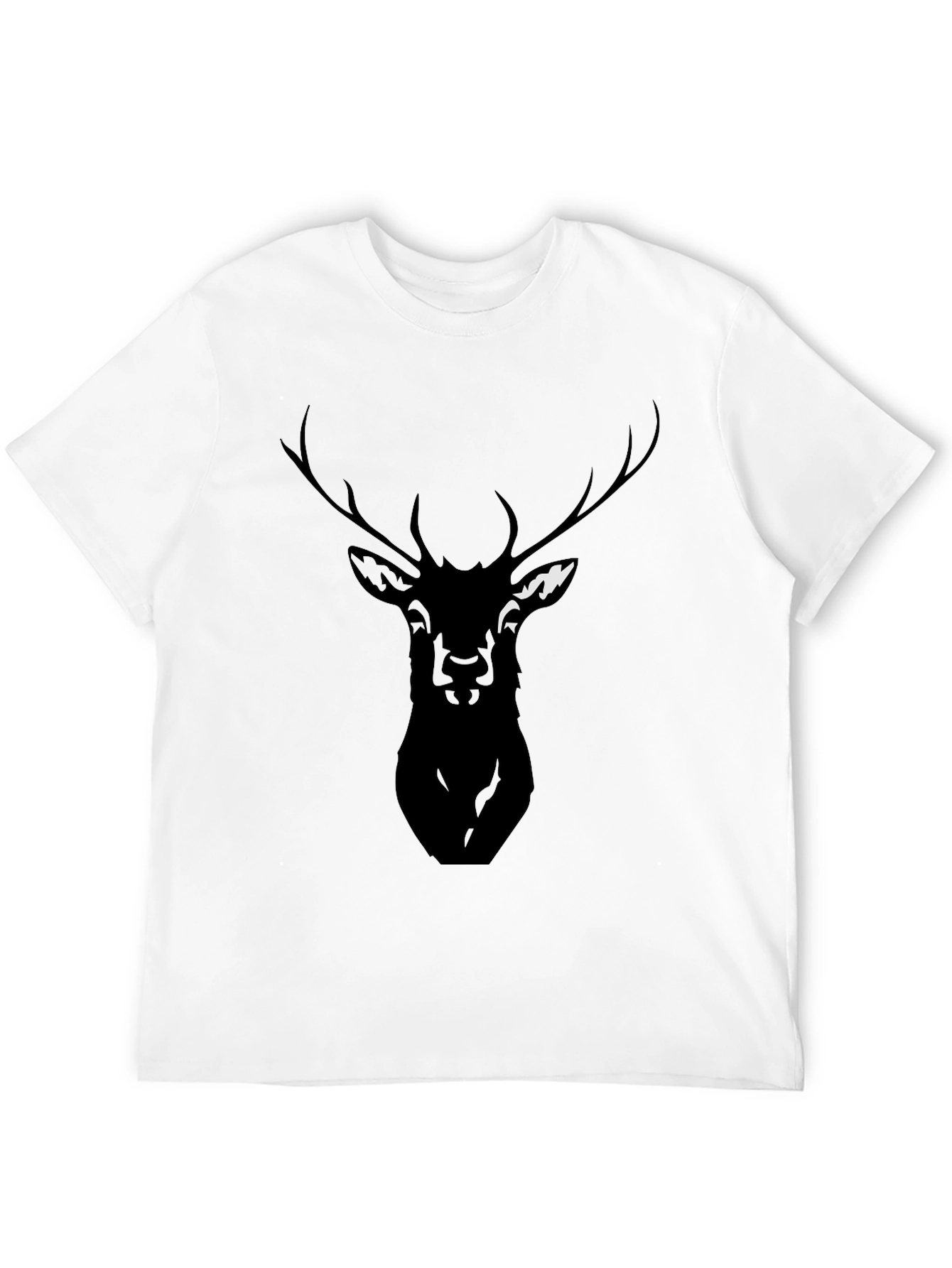 Mens Black Deer Graphic Tee - Casual Style