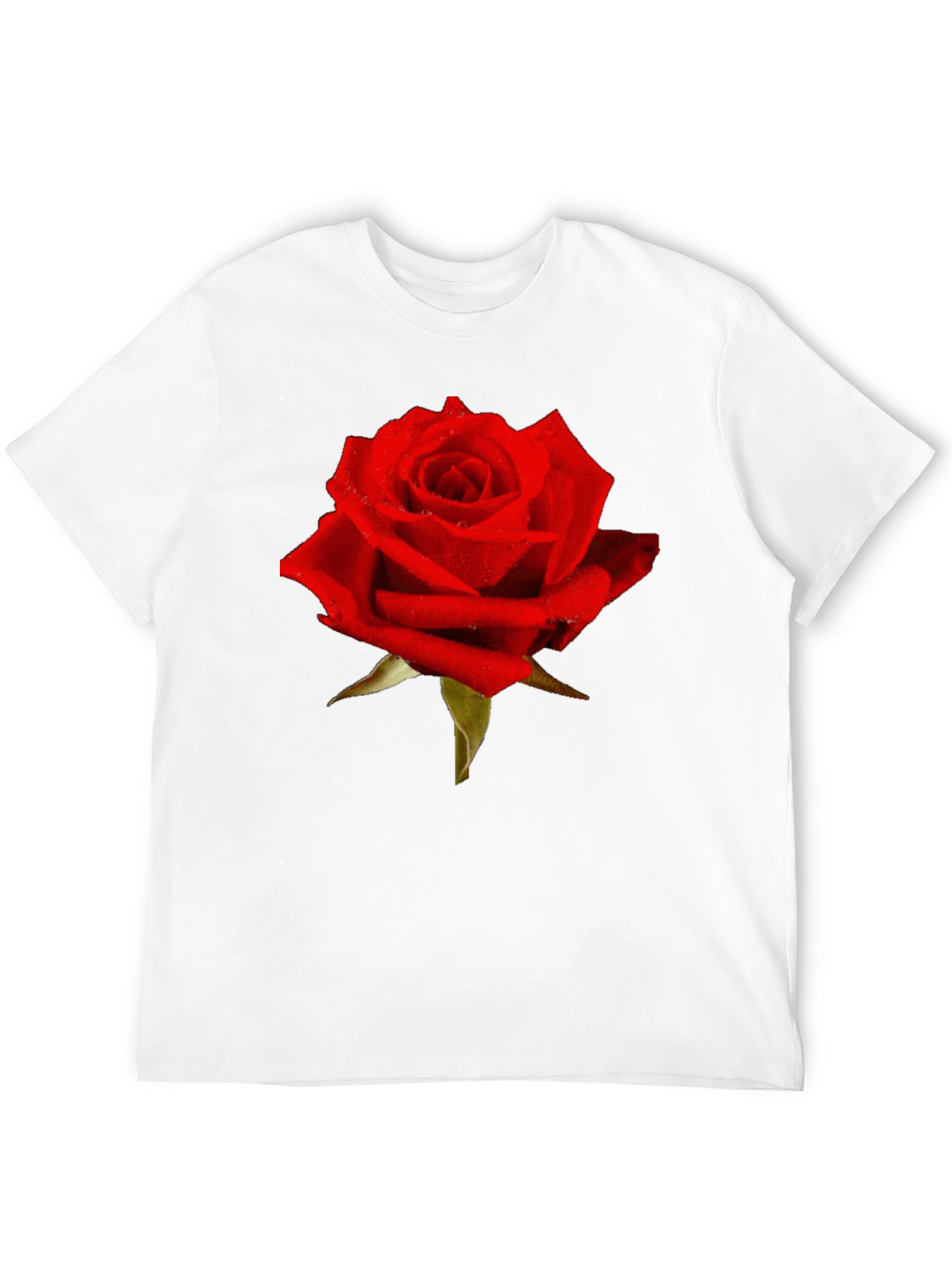 Red Rose Graphic Tee - Black