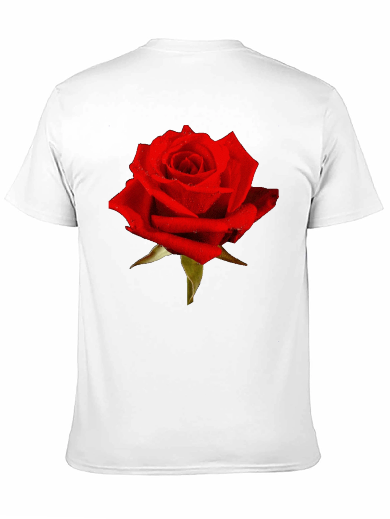 Red Rose Graphic Tee - Black