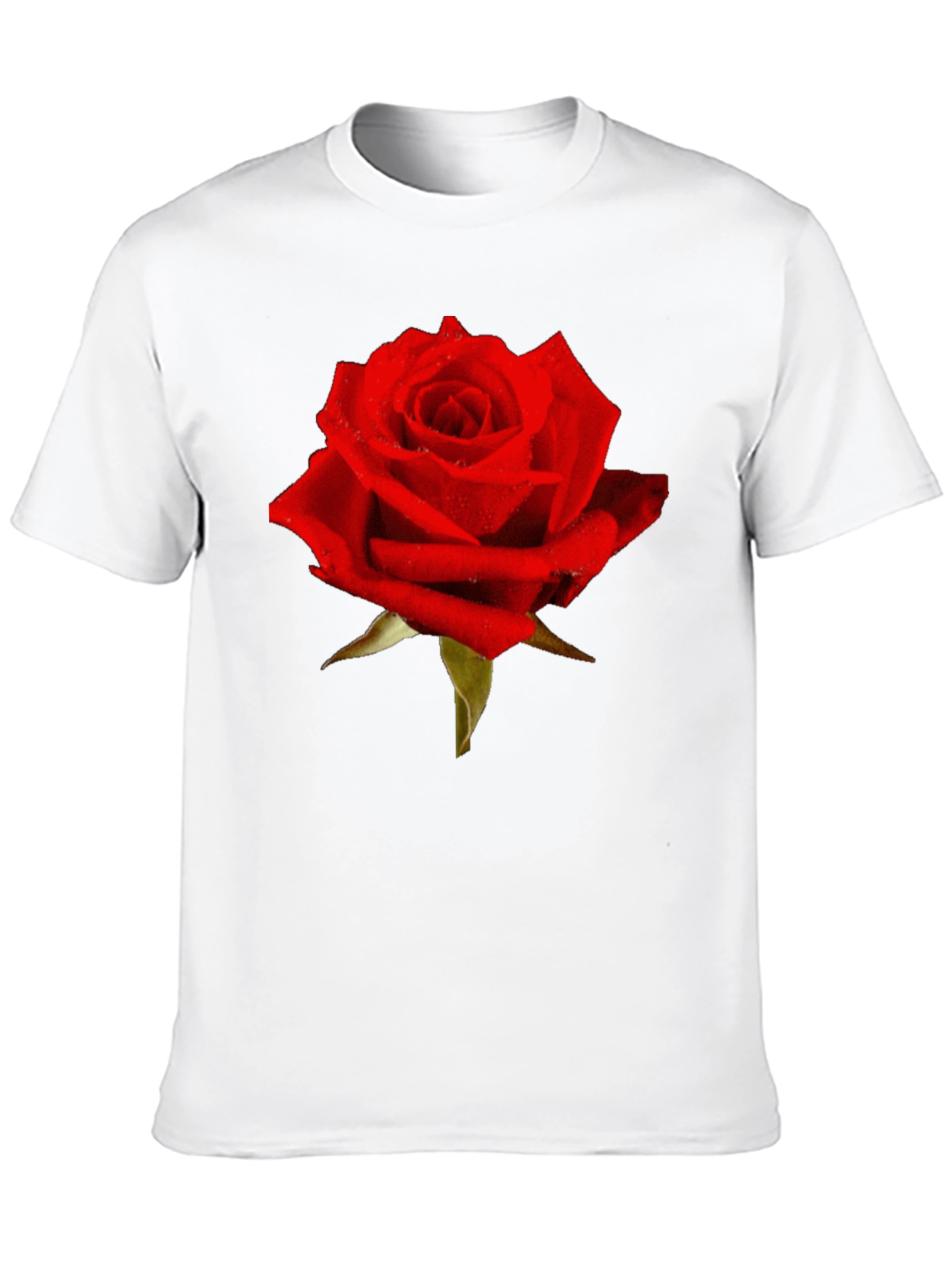 Red Rose Graphic Tee - Black