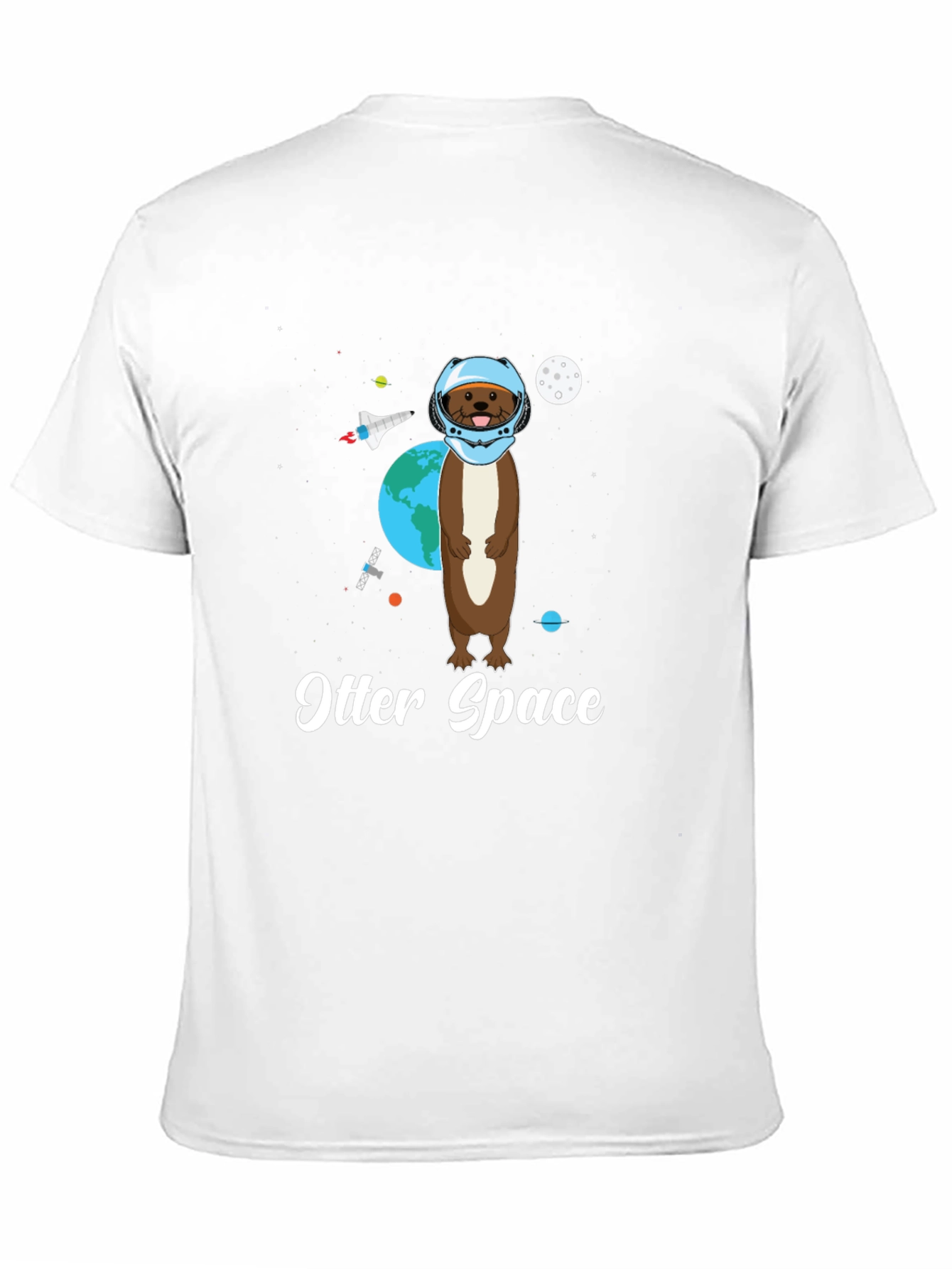 Otter Space Graphic Tee - Funny Astronaut Design
