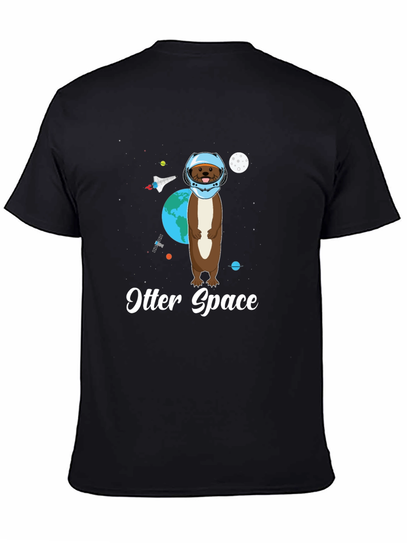 Otter Space Graphic Tee - Funny Astronaut Design