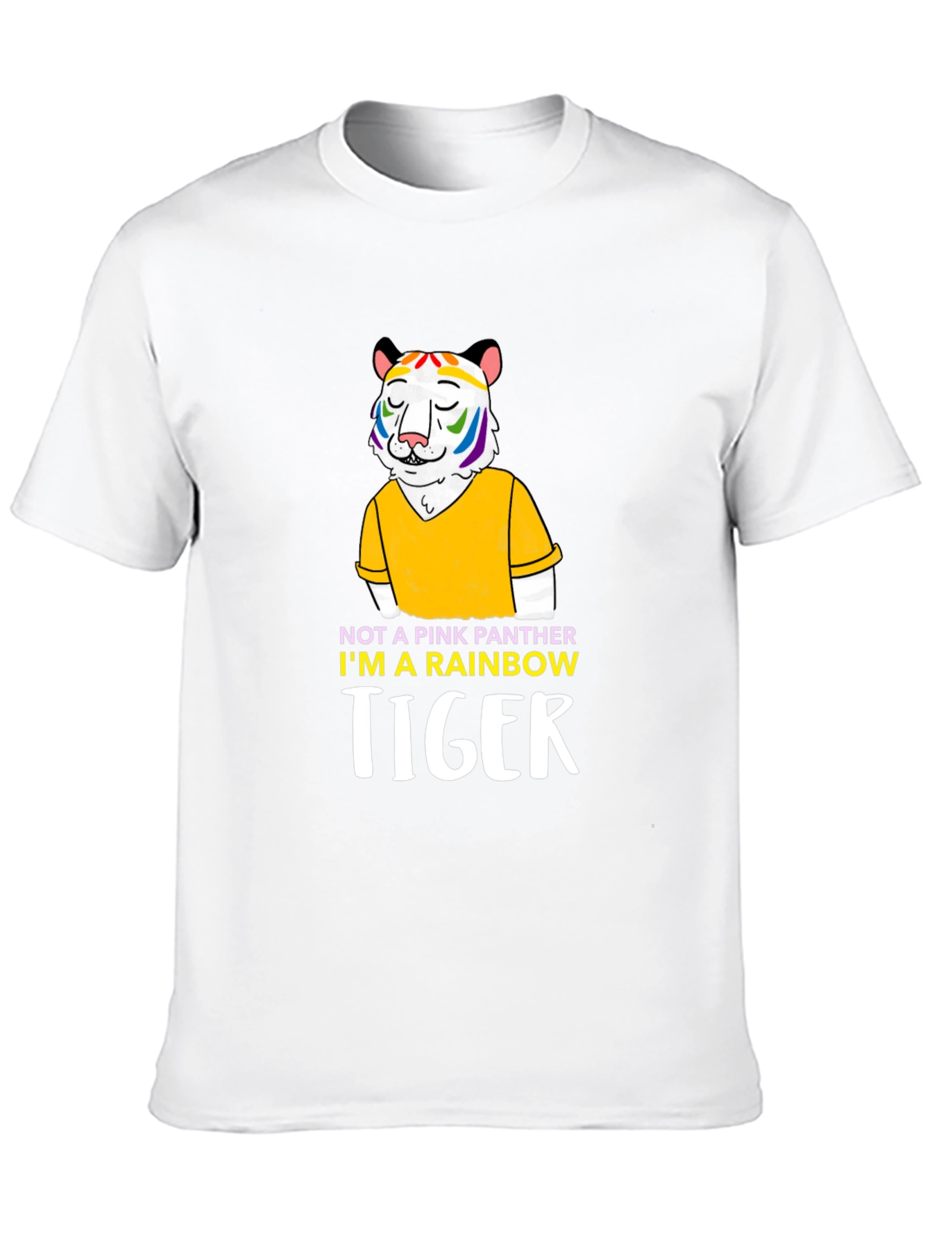 Rainbow Tiger Graphic Tee - Prideful & Fun!