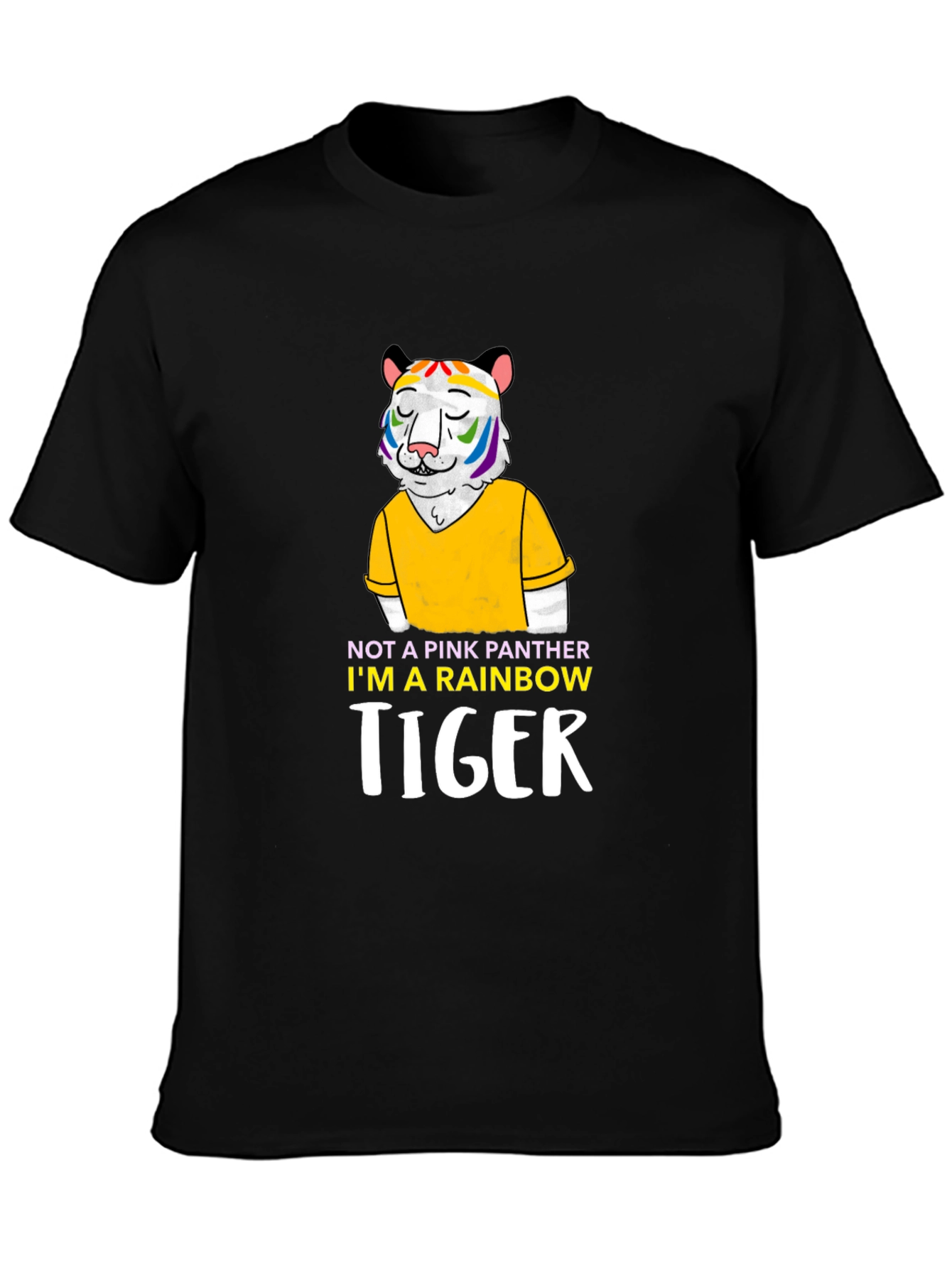 Rainbow Tiger Graphic Tee - Prideful & Fun!