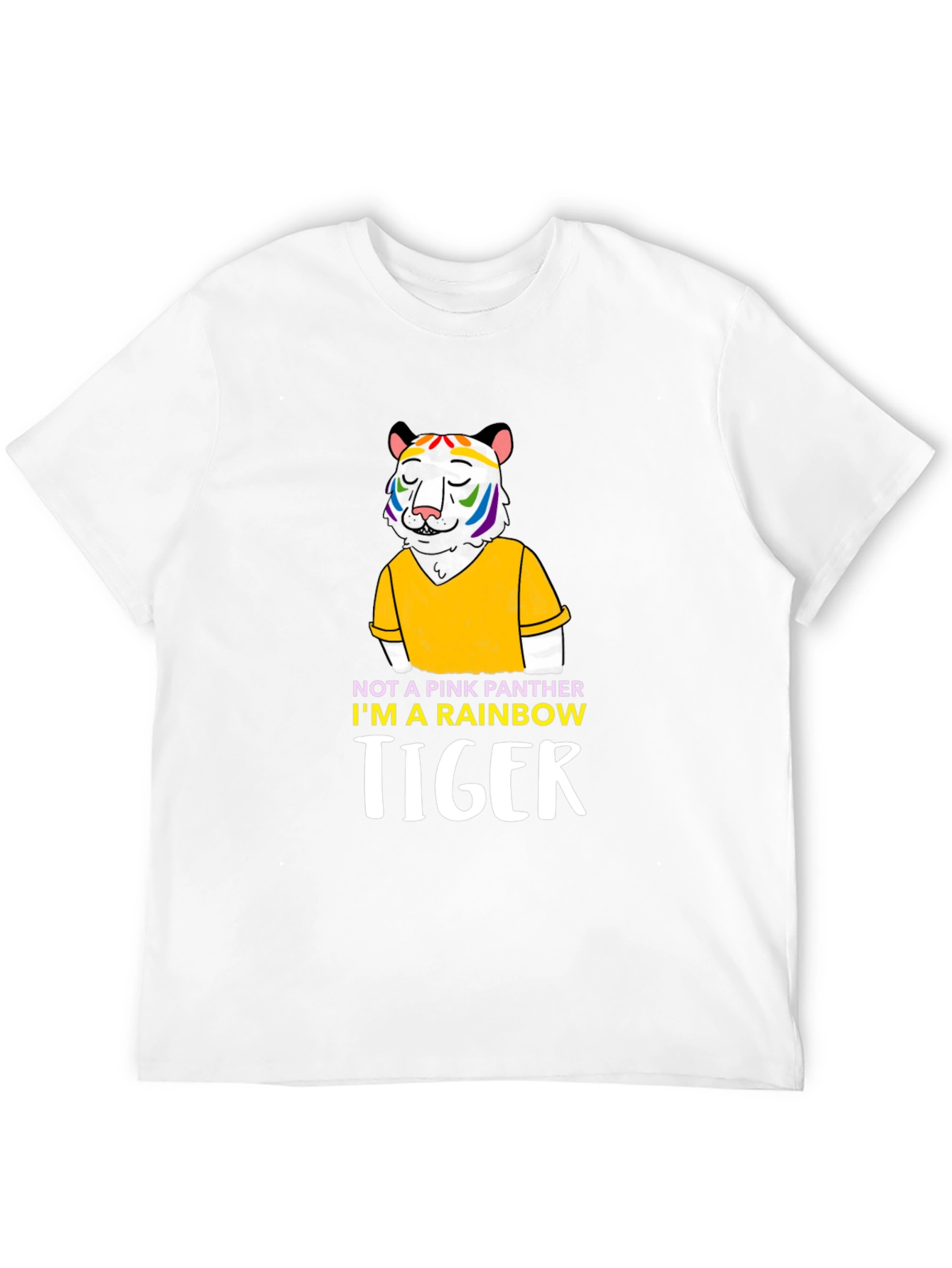 Rainbow Tiger Graphic Tee - Prideful & Fun!