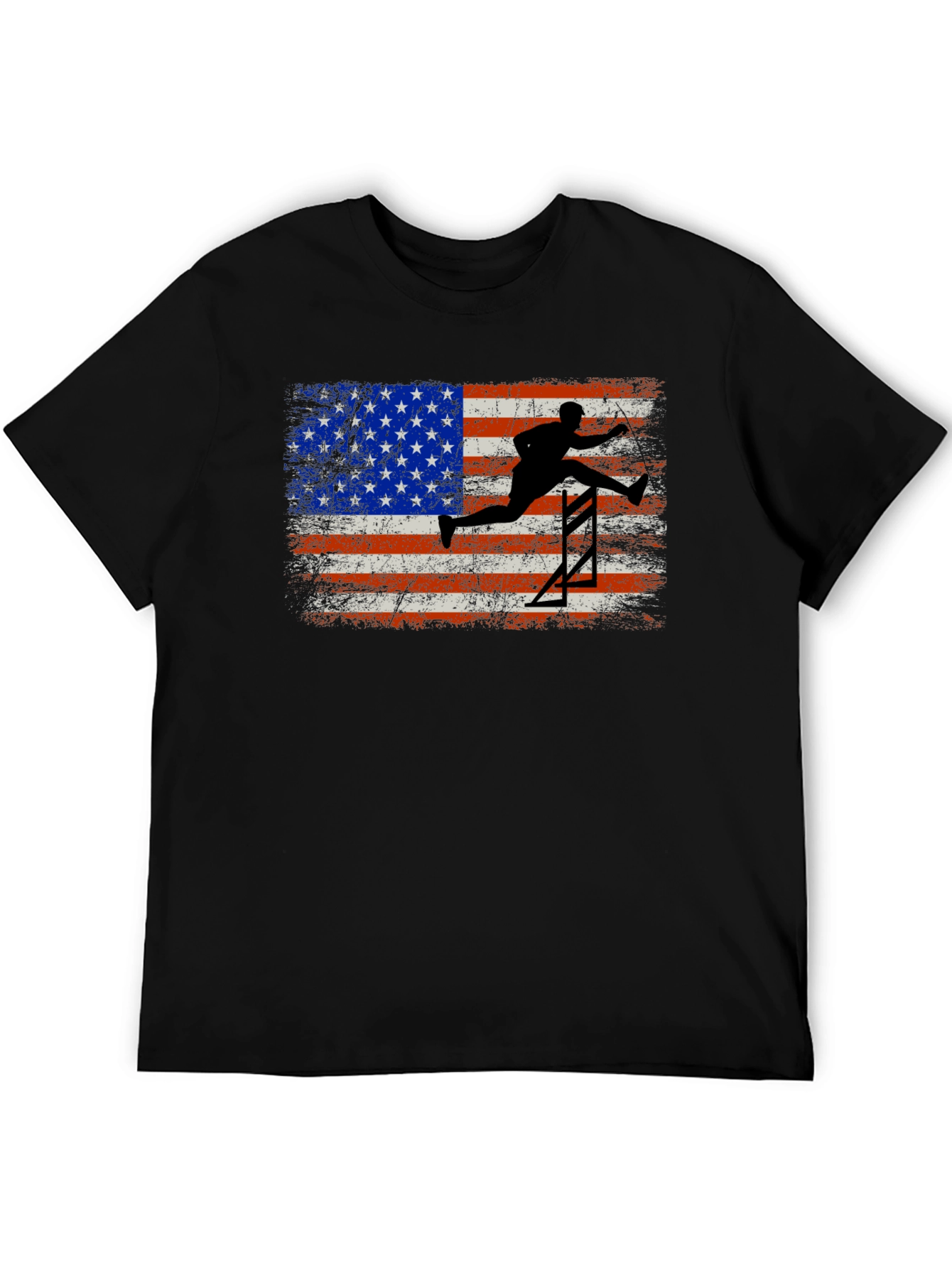 USA Flag Hurdler Graphic Tee