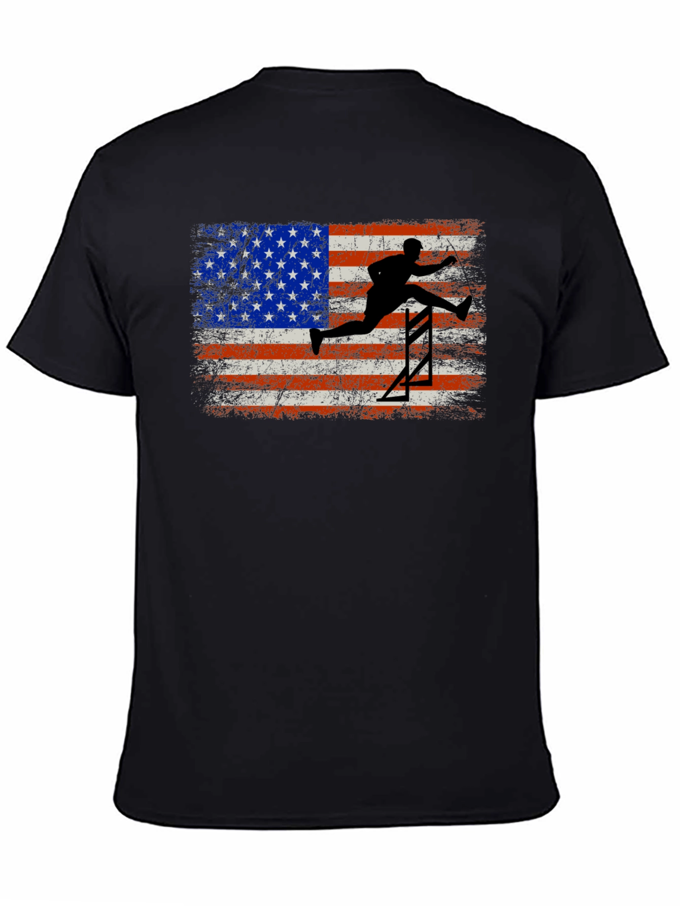 USA Flag Hurdler Graphic Tee